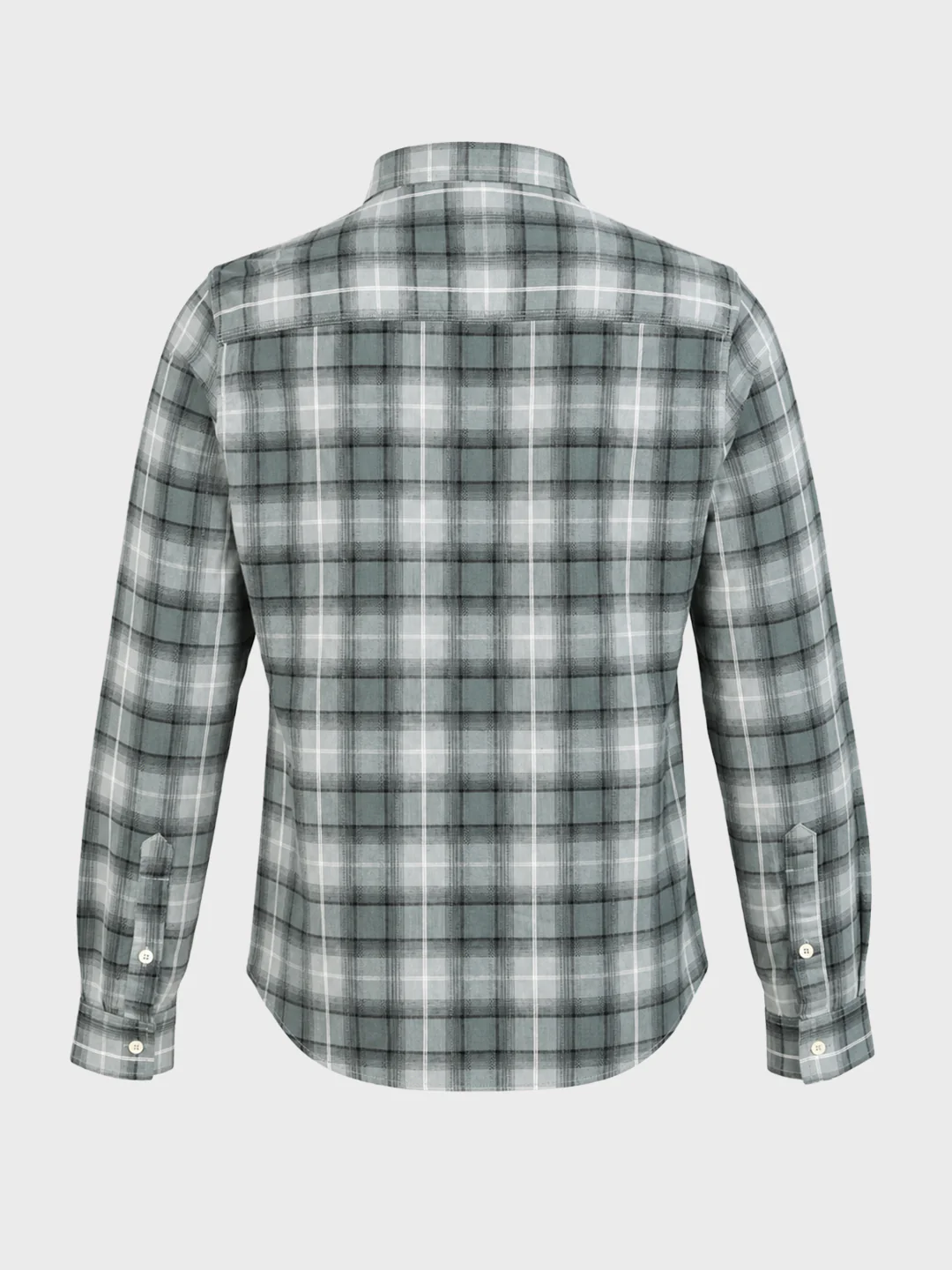 Men's Green Slim Fit Checkered Casual Shirt - Image 7