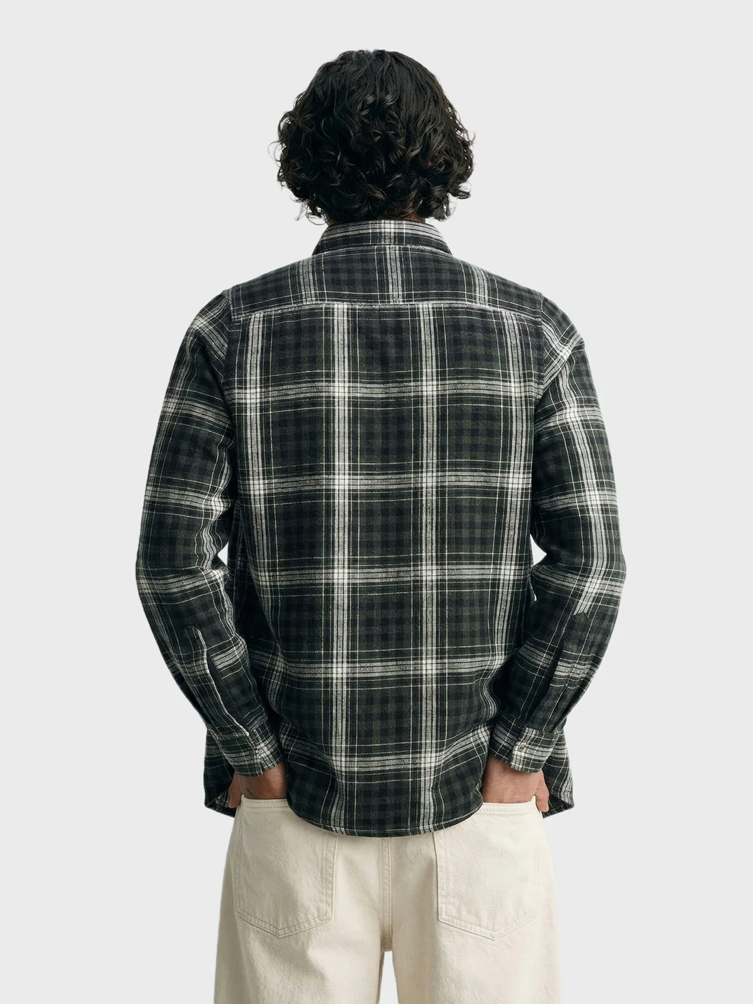 Men's Green Slim Fit Checkered Casual Shirt - Image 5