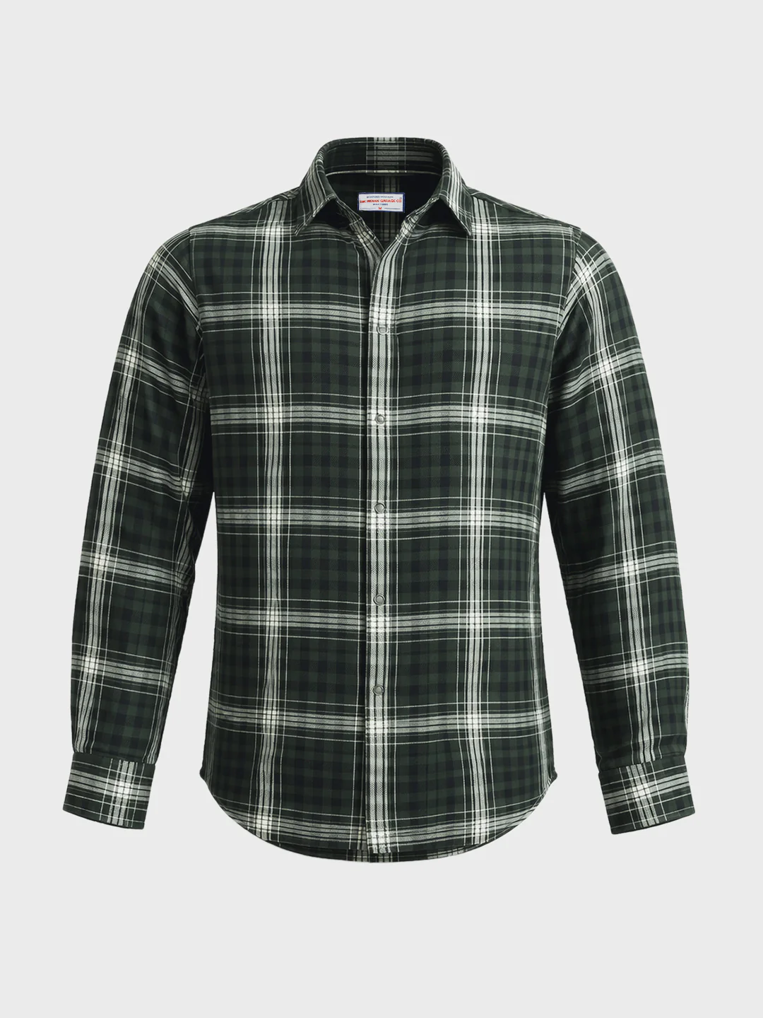 Men's Green Slim Fit Checkered Casual Shirt - Image 6