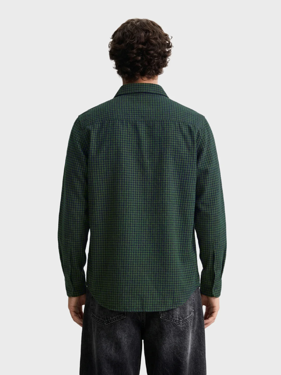 Men's Green Slim Fit Checkered Casual Shirt - Image 4