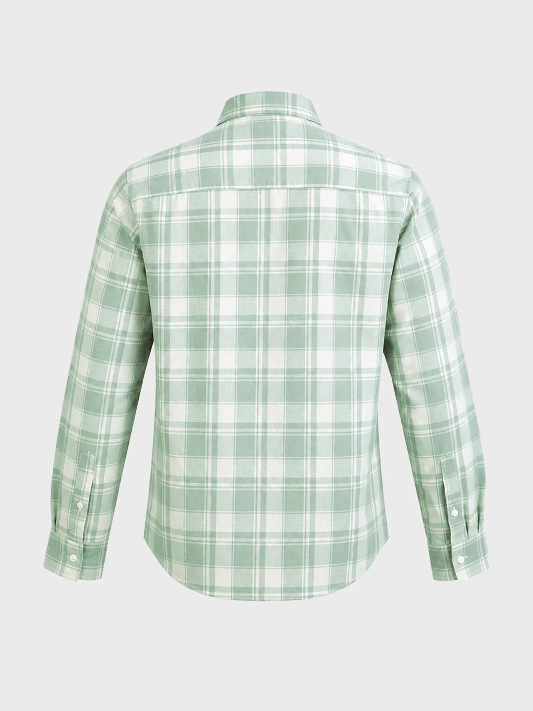 Men's Green Slim Fit Checkered Casual Shirt - Image 7