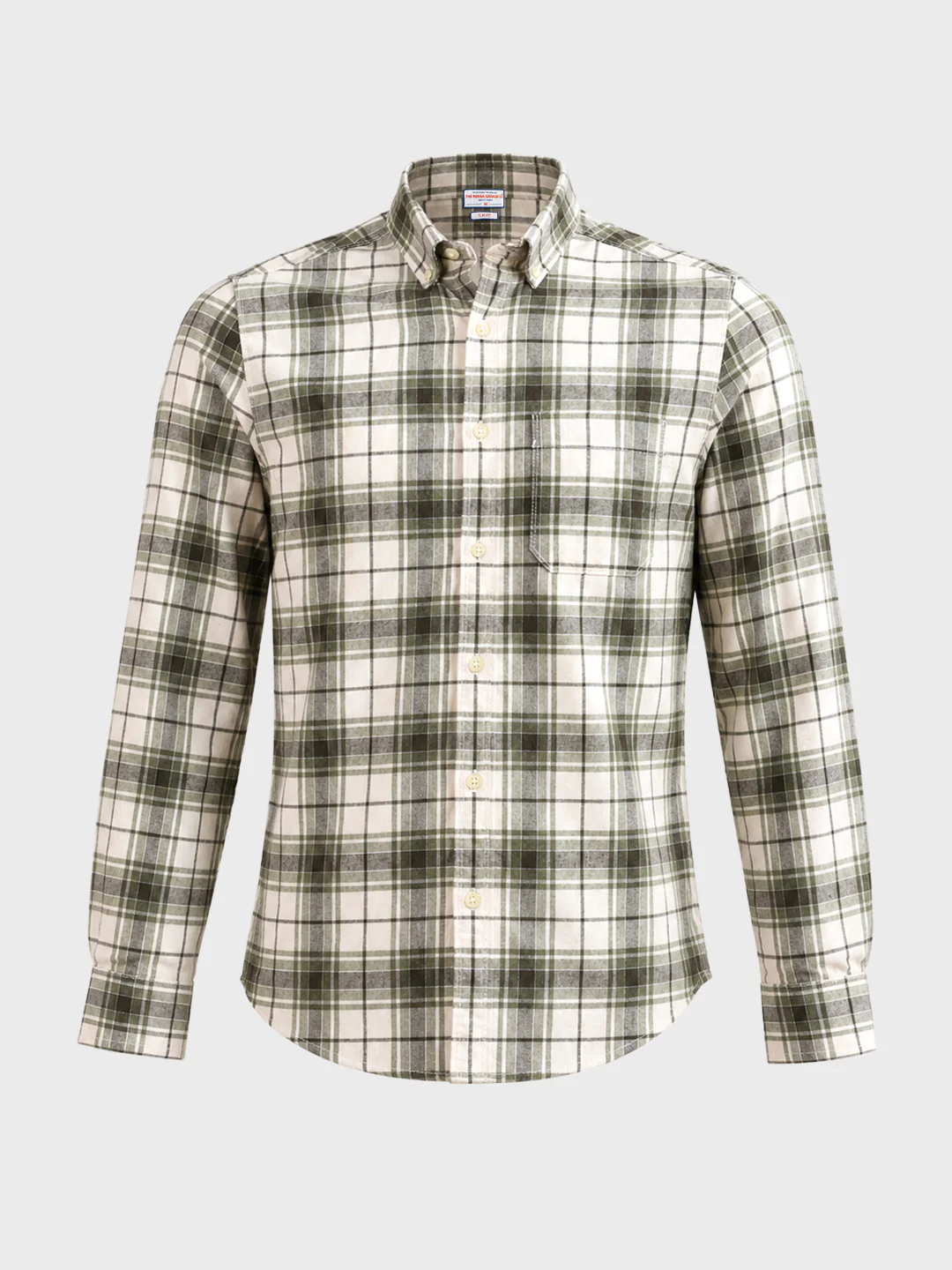 Men's Green Slim Fit Checkered Casual Shirt - Image 6