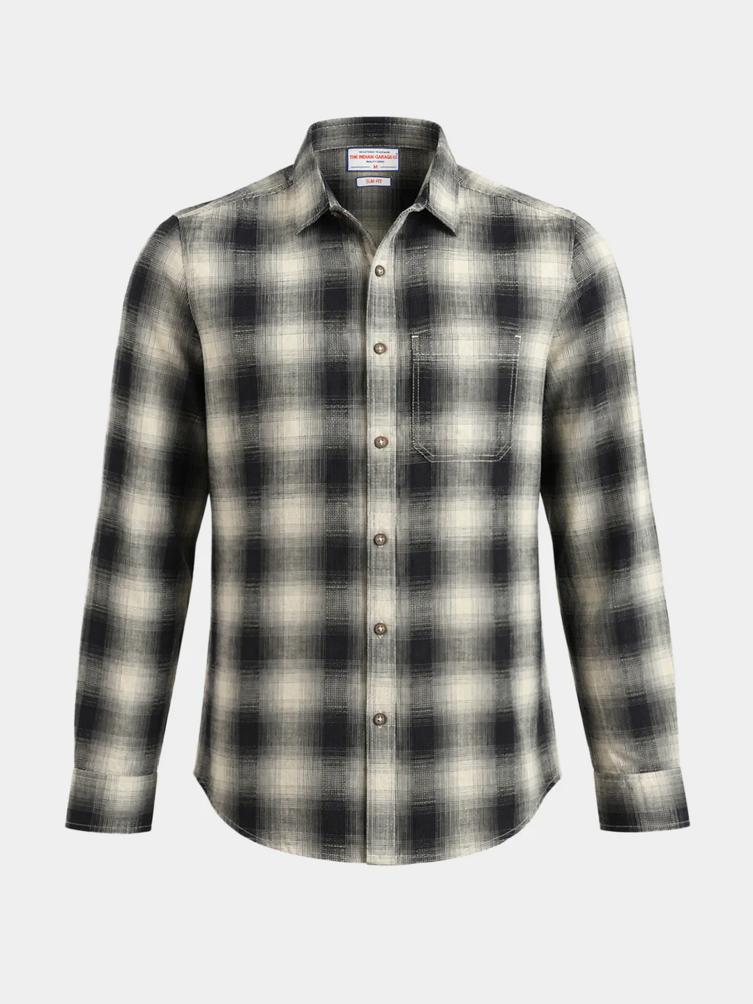 Men's Green Slim Fit Checkered Casual Shirts - Image 6