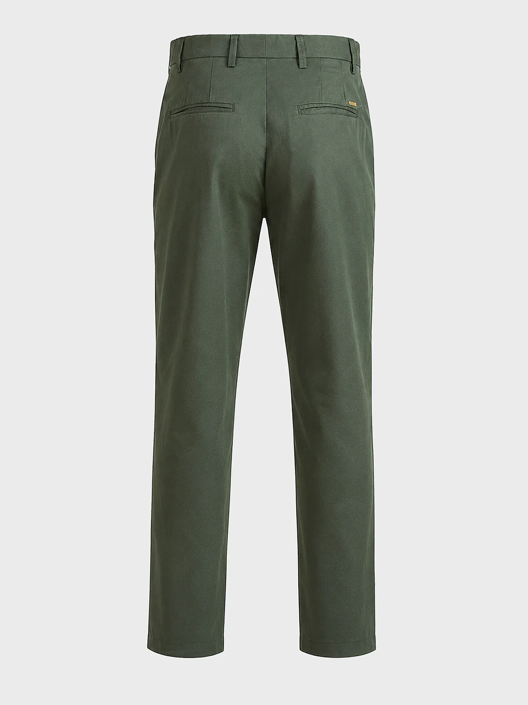 Men's Green Slim Fit Solid Casual Chinos - Image 8