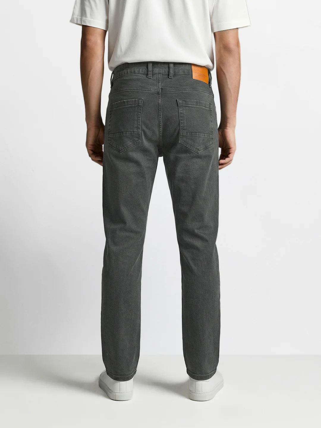 Men's Green Slim Fit Solid Casual Jeans - Image 5