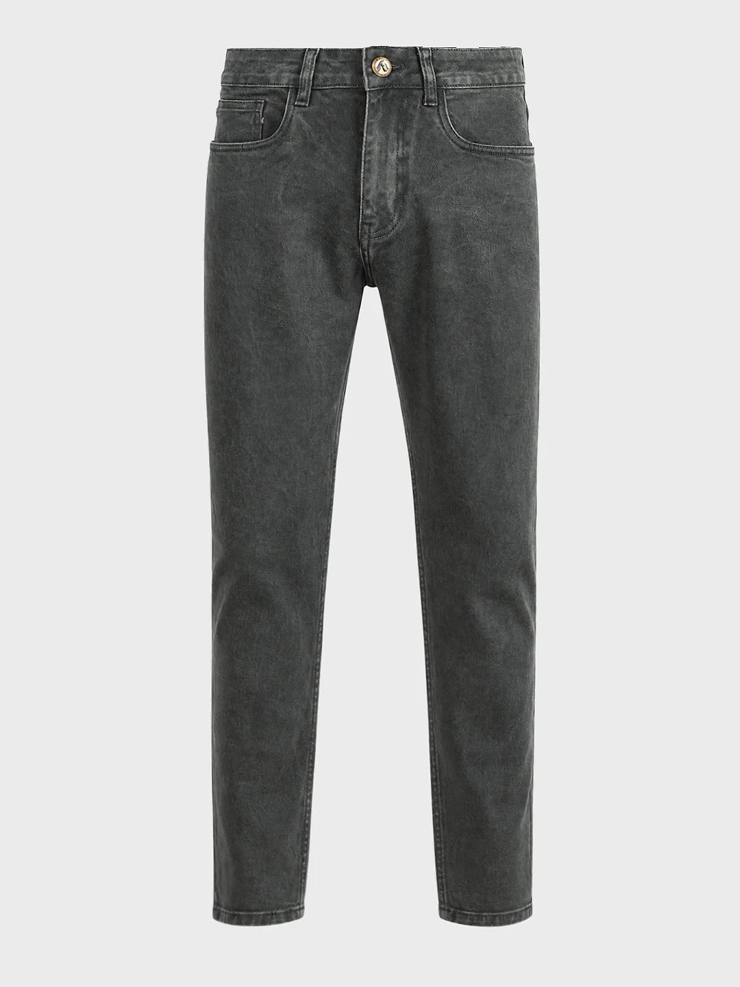 Men's Green Slim Fit Solid Casual Jeans - Image 7
