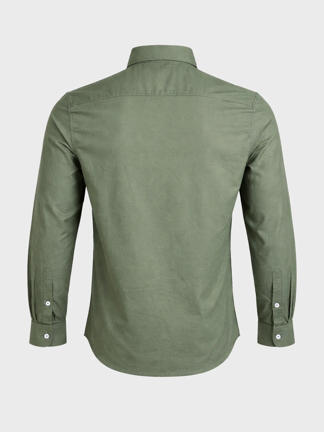Men's Green Oversized Fit Solid Casual Shirt - Image 7