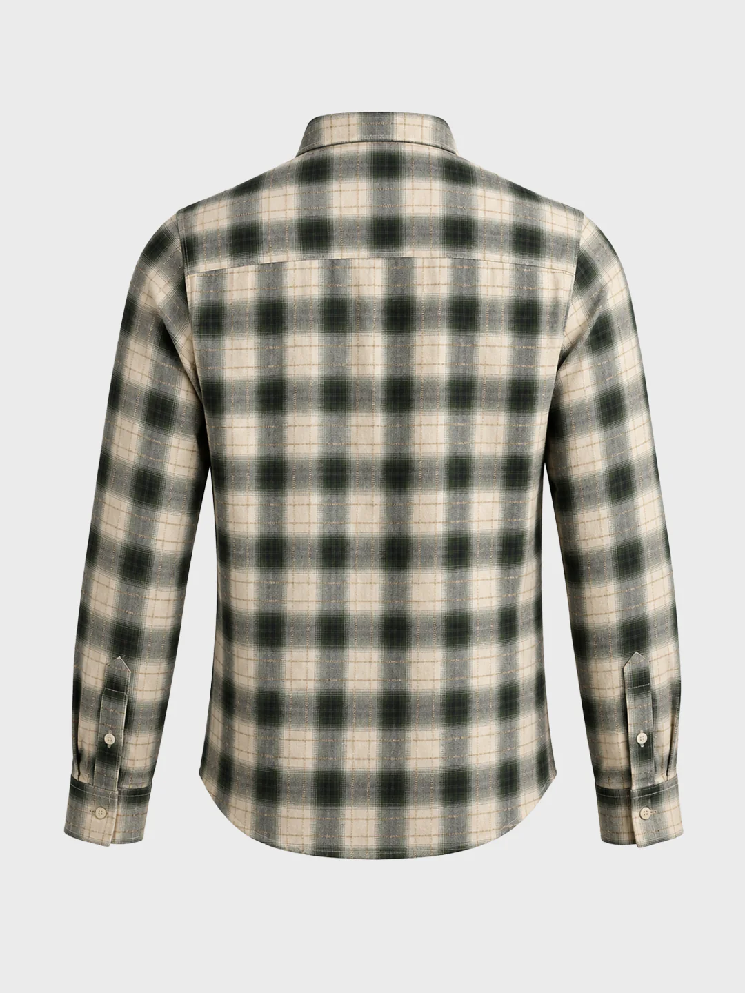 Men's Green Slim Fit Checkered Casual Shirt - Image 7