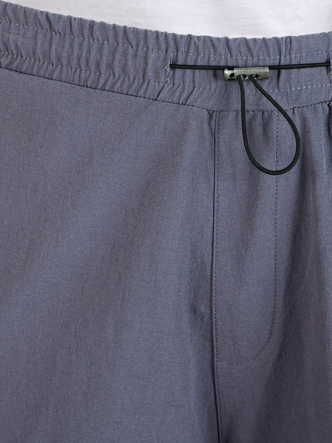 Men's Grey Baggy Fit Solid Utility Cargo - Image 8
