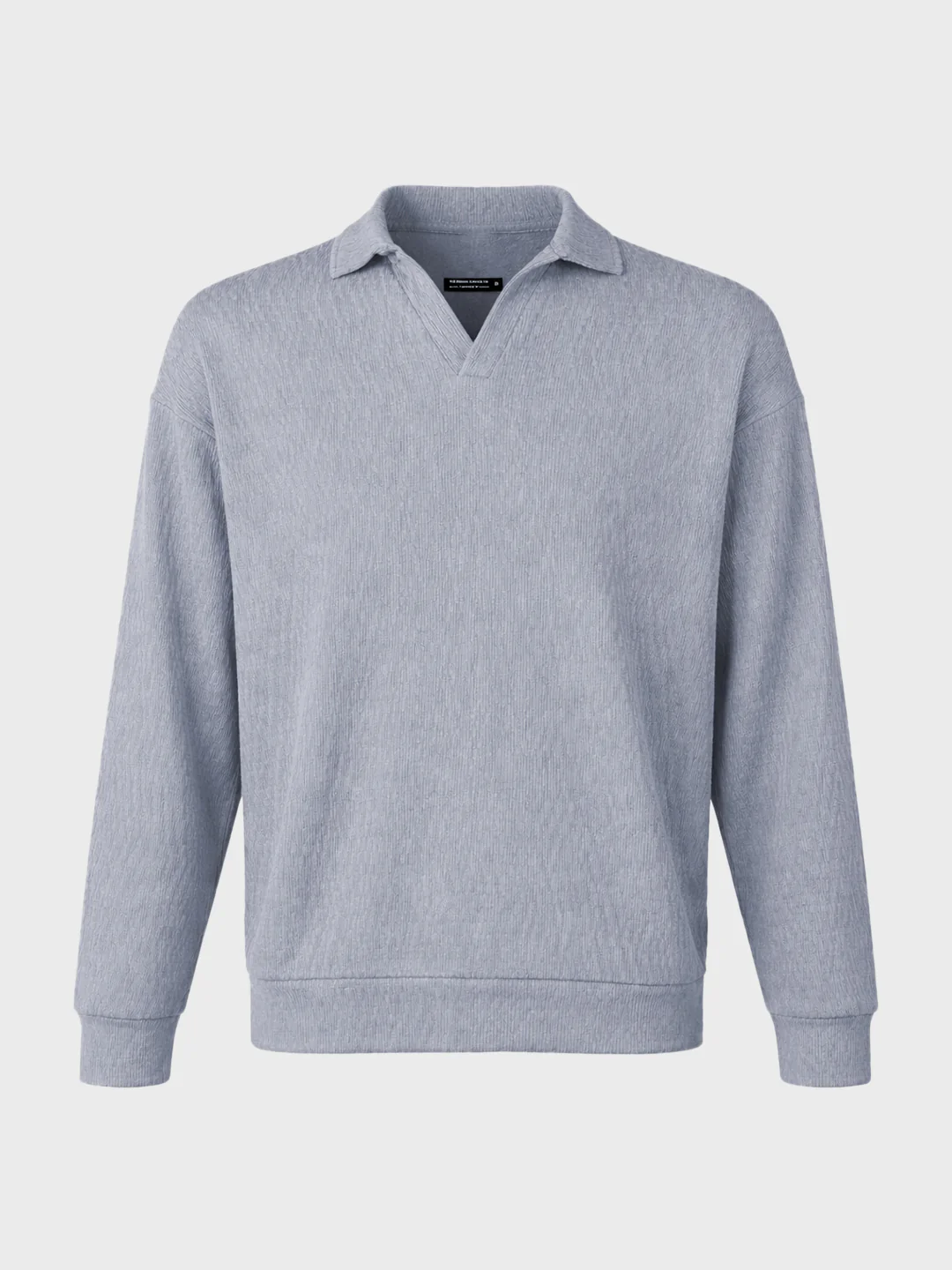 Men's Grey Oversized Fit Textured Casual T-Shirts - Image 6
