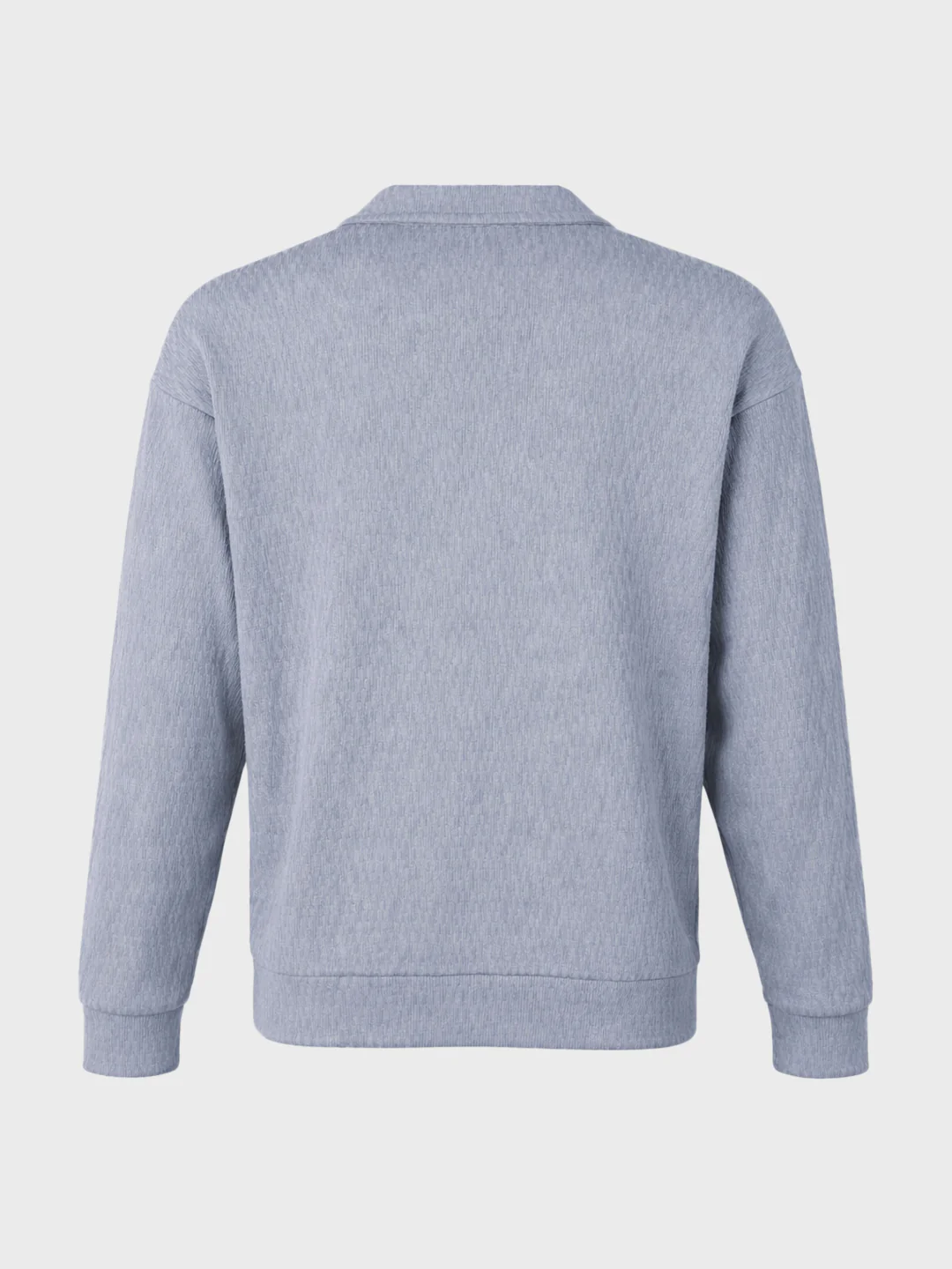 Men's Grey Oversized Fit Textured Casual T-Shirts - Image 7