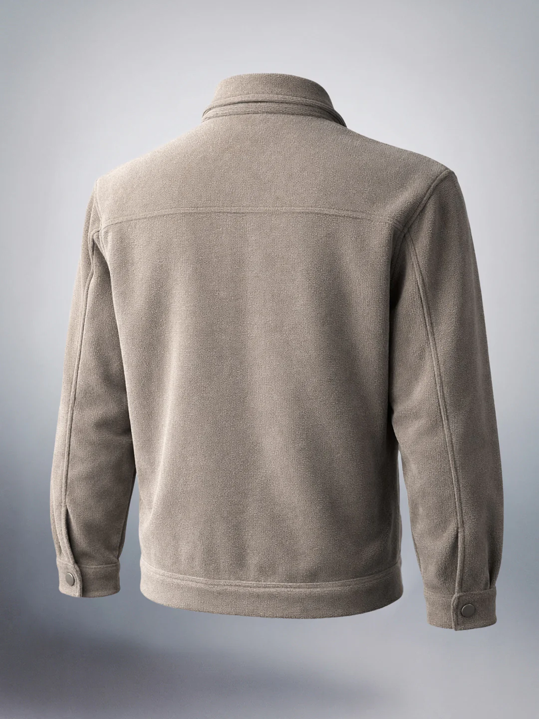 Men's Grey Regular Fit Solid Casual Biker Jacket - Image 5