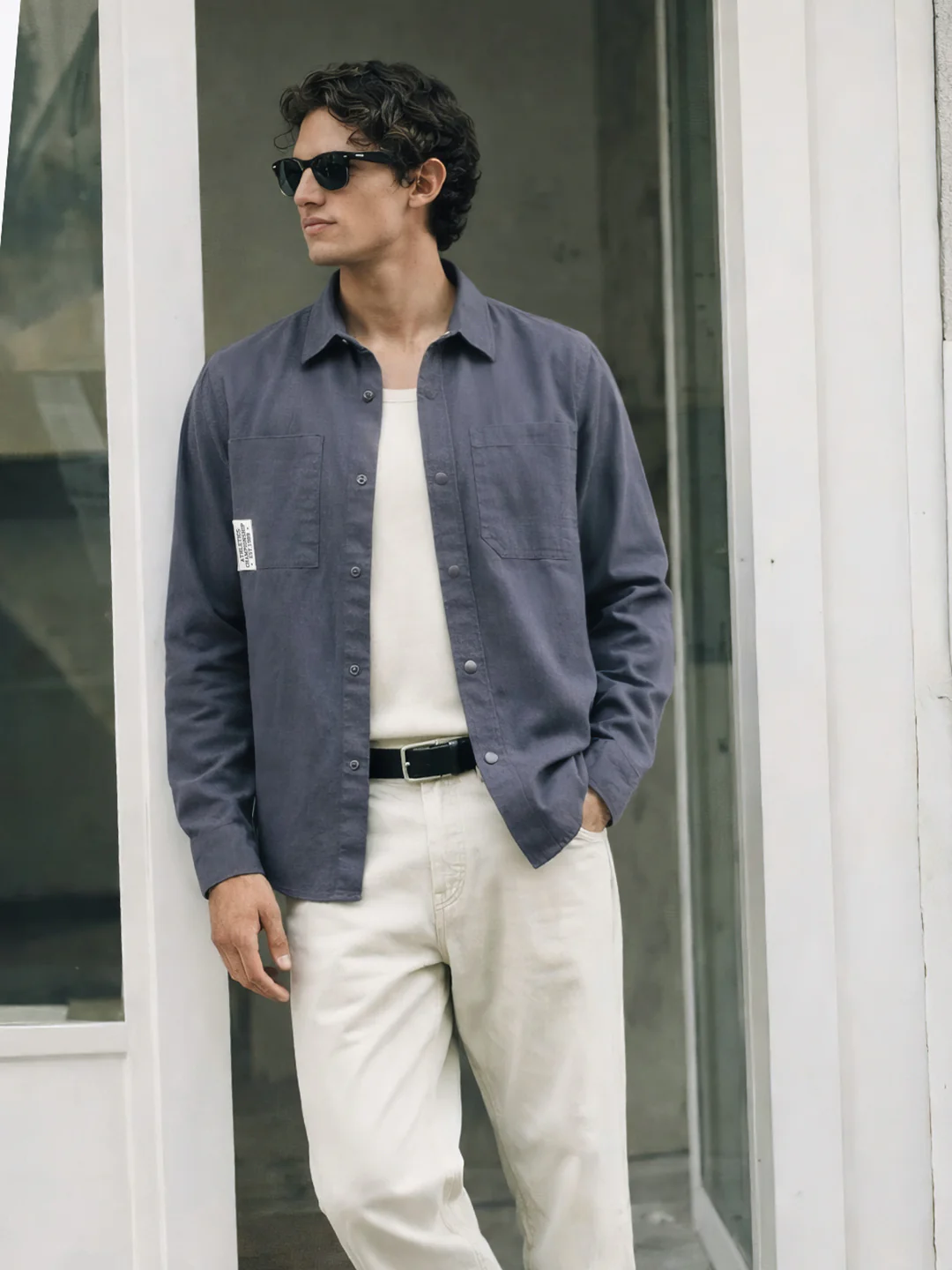 Men's Grey Regular Fit Solid Casual Shirt