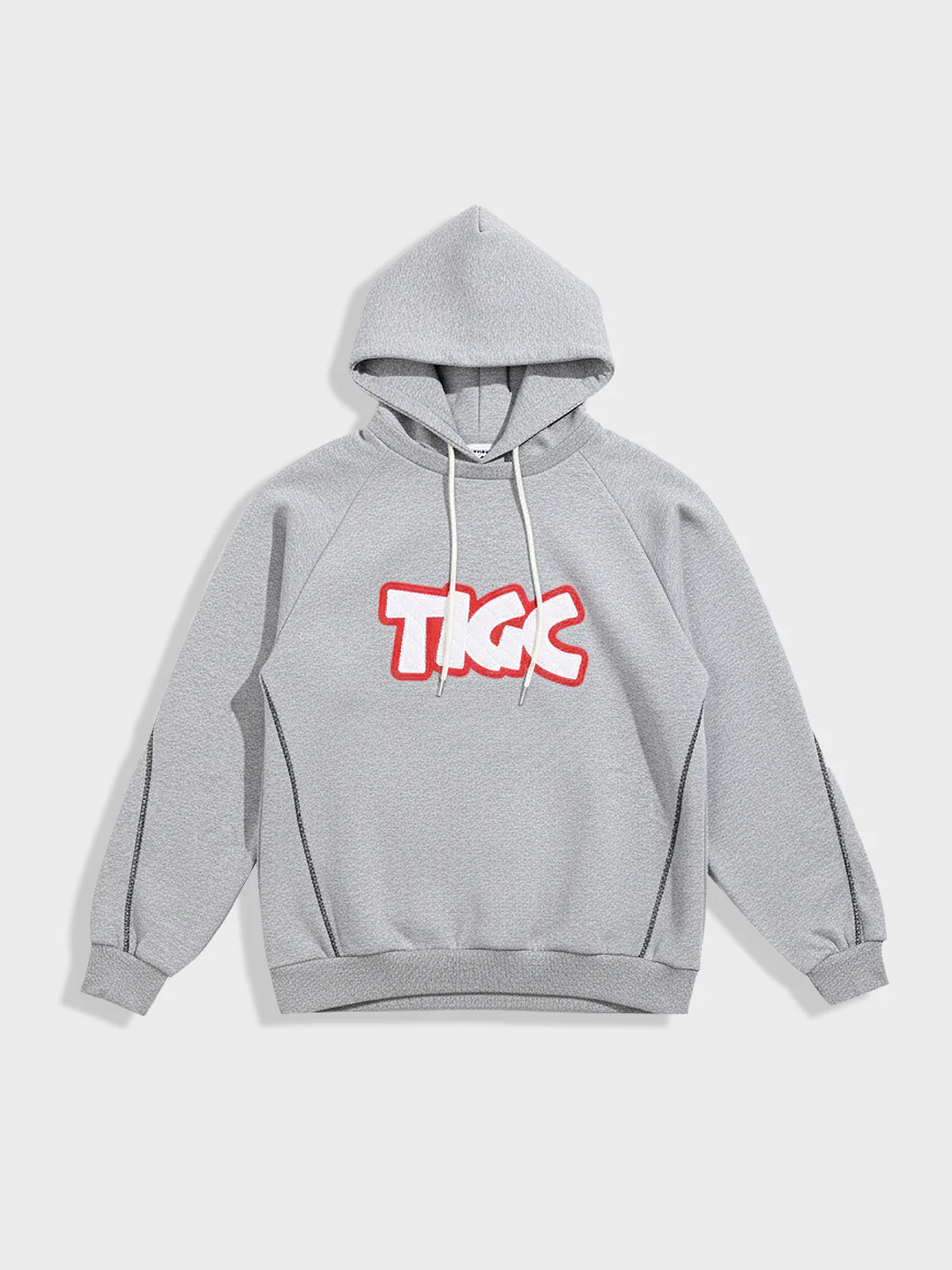 Men's Grey Relaxed Fit Embroided Casual Sweatshirt - Image 4