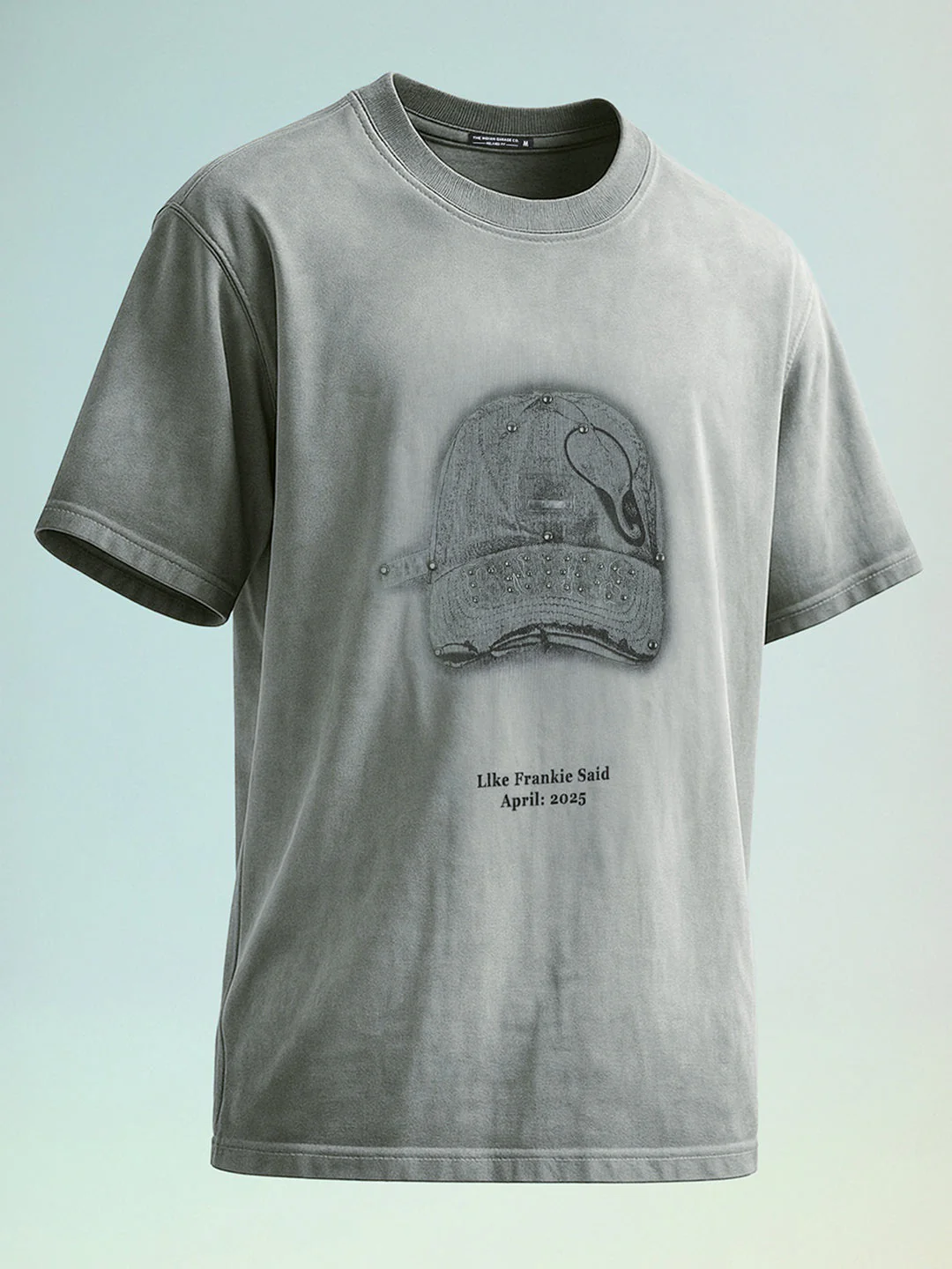Men's Grey Relaxed Fit Graphic Printed 240 GSM Street Wear T-Shirt - Image 7