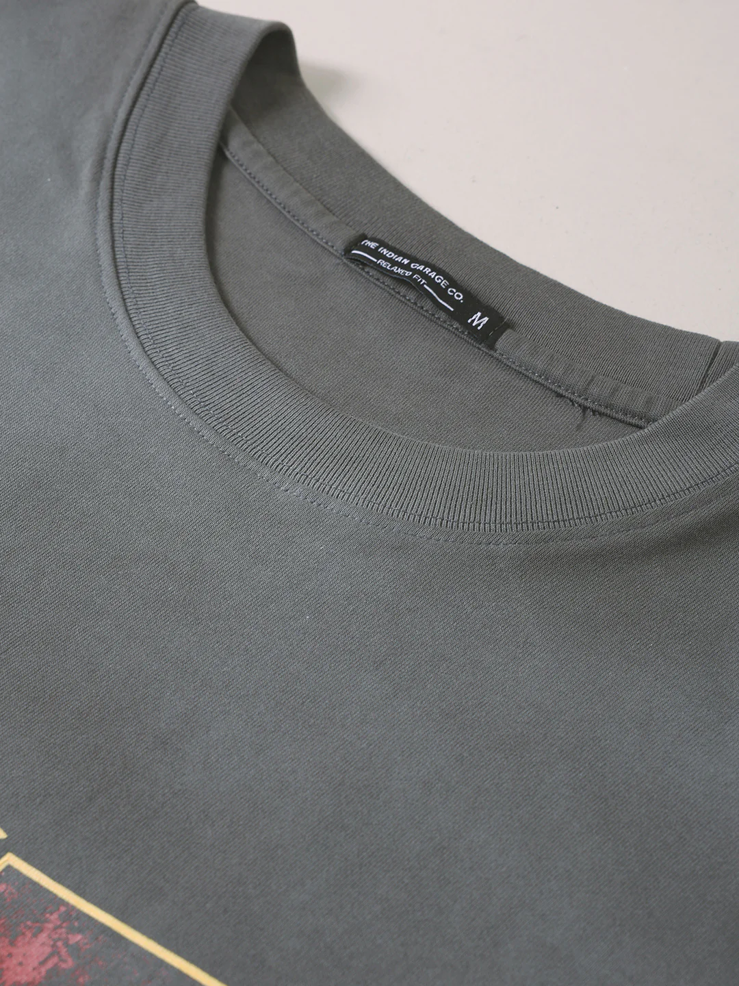 Men's Grey Relaxed Fit Graphic Printed 240 GSM Street Wear T-Shirt - Image 3