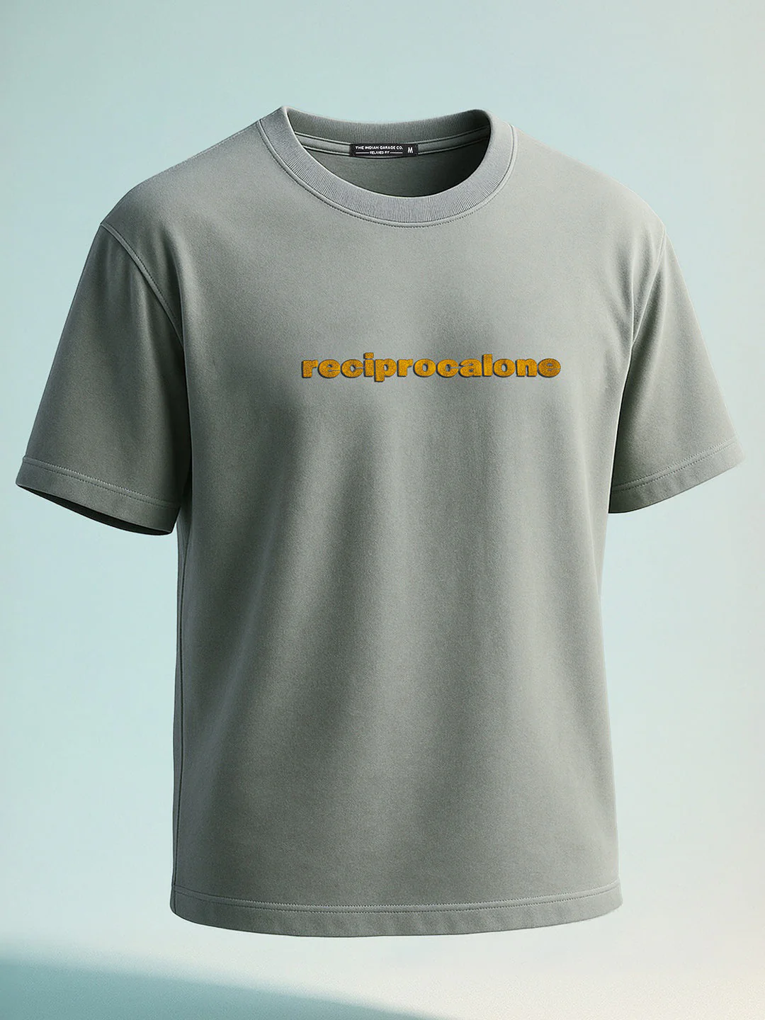 Men's Grey Relaxed Fit Graphic Printed 240 GSM Street Wear T-Shirt - Image 6