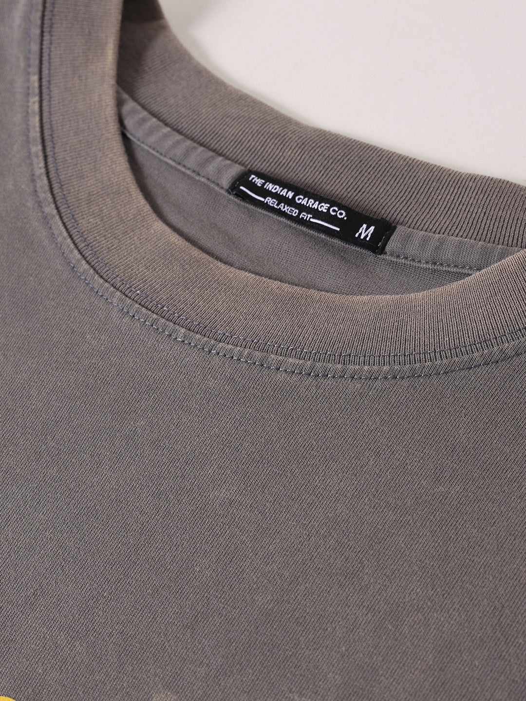 Men's Grey Relaxed Fit Graphic Printed 240 GSM Street Wear T-Shirt - Image 3