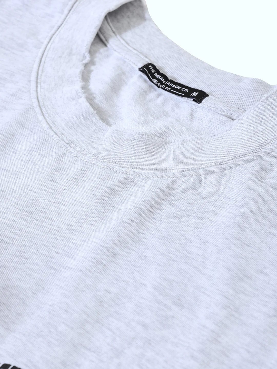 Men's Grey Relaxed Fit Graphic Printed 240 GSM Street Wear T-Shirt - Image 8