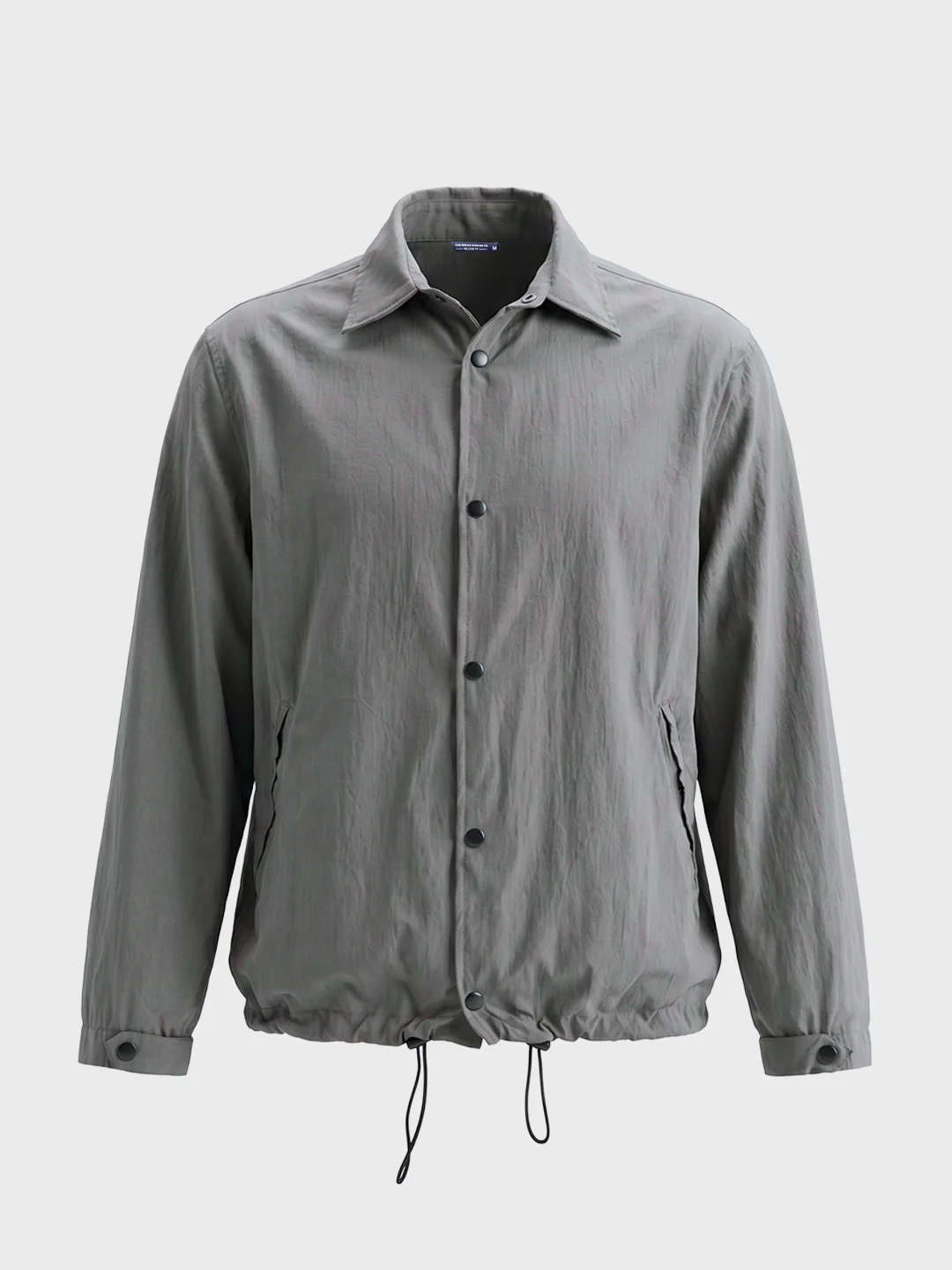 Men's Grey Relaxed Fit Solid Casual Shirt - Image 6