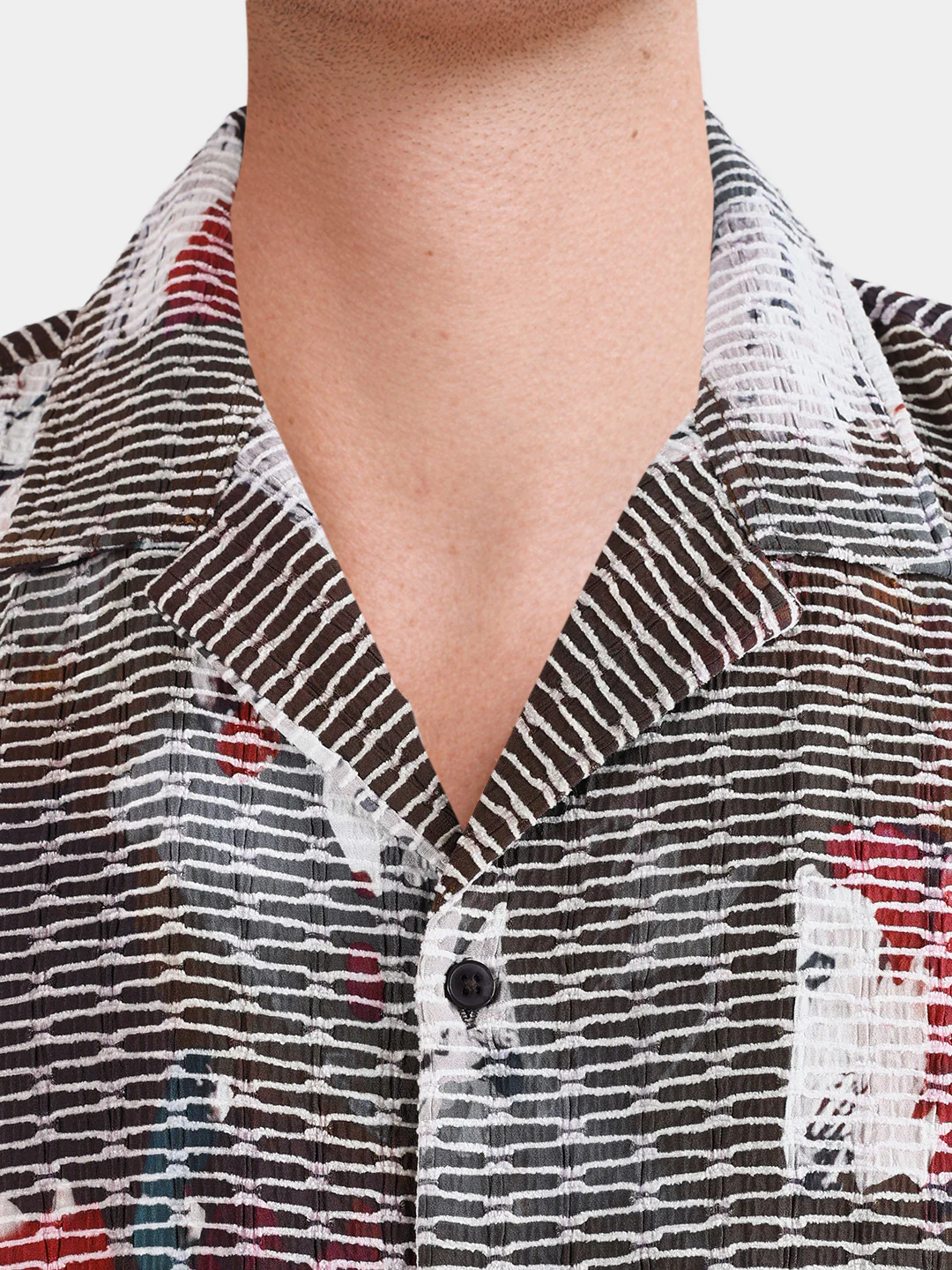 Men's Grey Relaxed Fit Solid Casual Shirt - Image 3