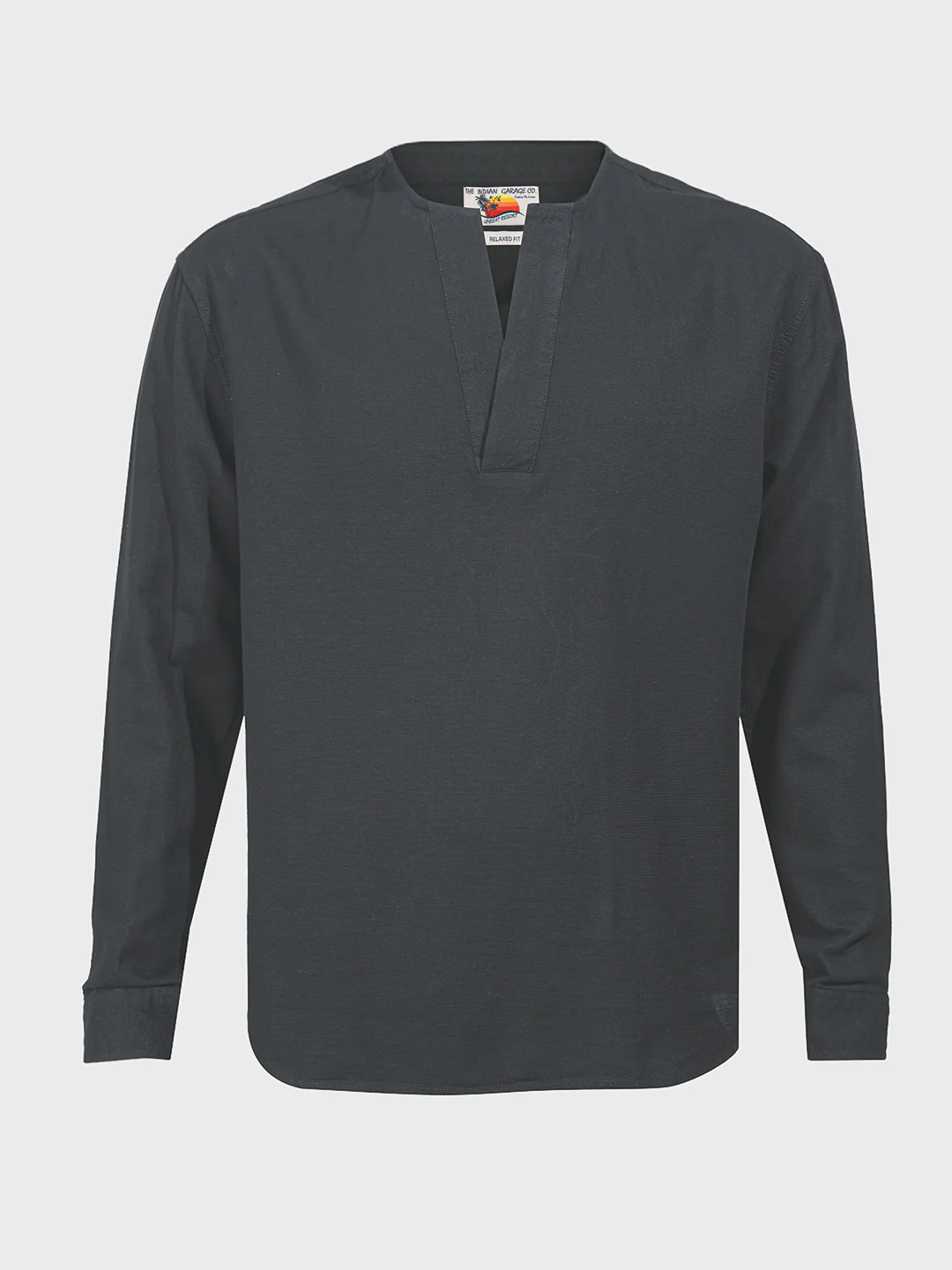 Men's Grey Relaxed Fit Solid Casual Shirt - Image 4