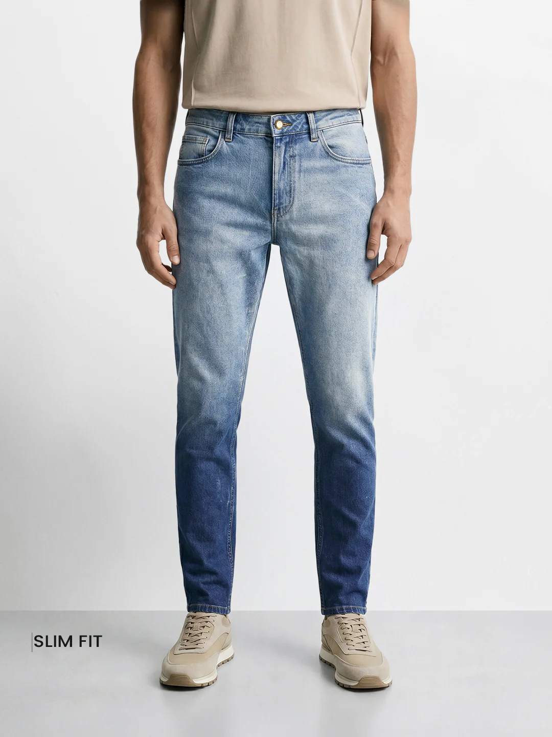 Men's Grey Relaxed Fit Solid Casual Trousers - Image 2