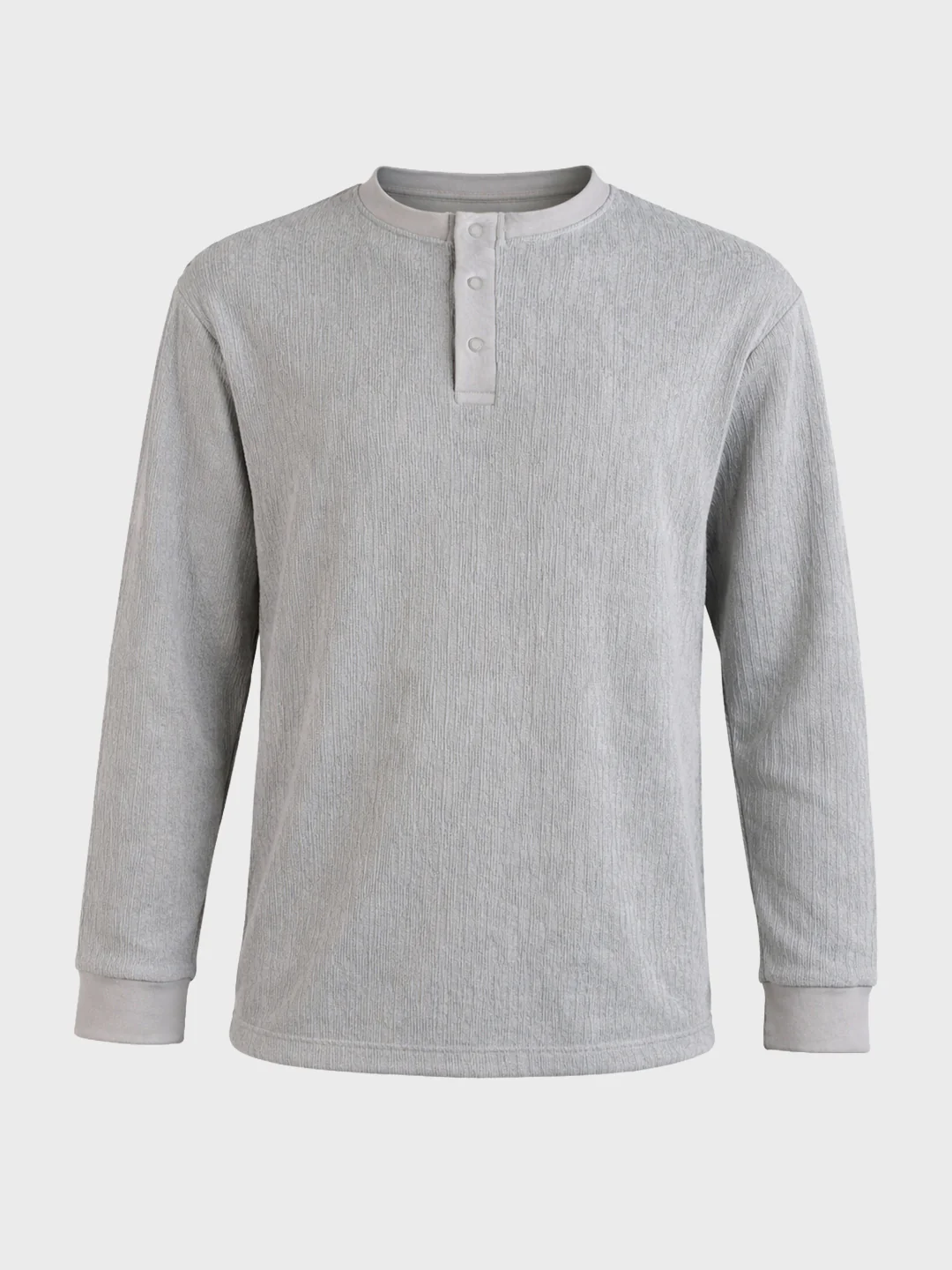 Men's Grey Relaxed Fit Solid Casual T-Shirts - Image 6