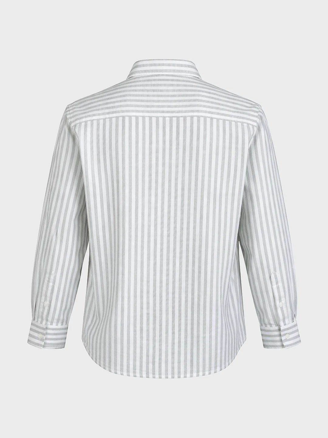 Men's Grey Super Relaxed Fit Vertical Stripes Casual Shirt - Image 7
