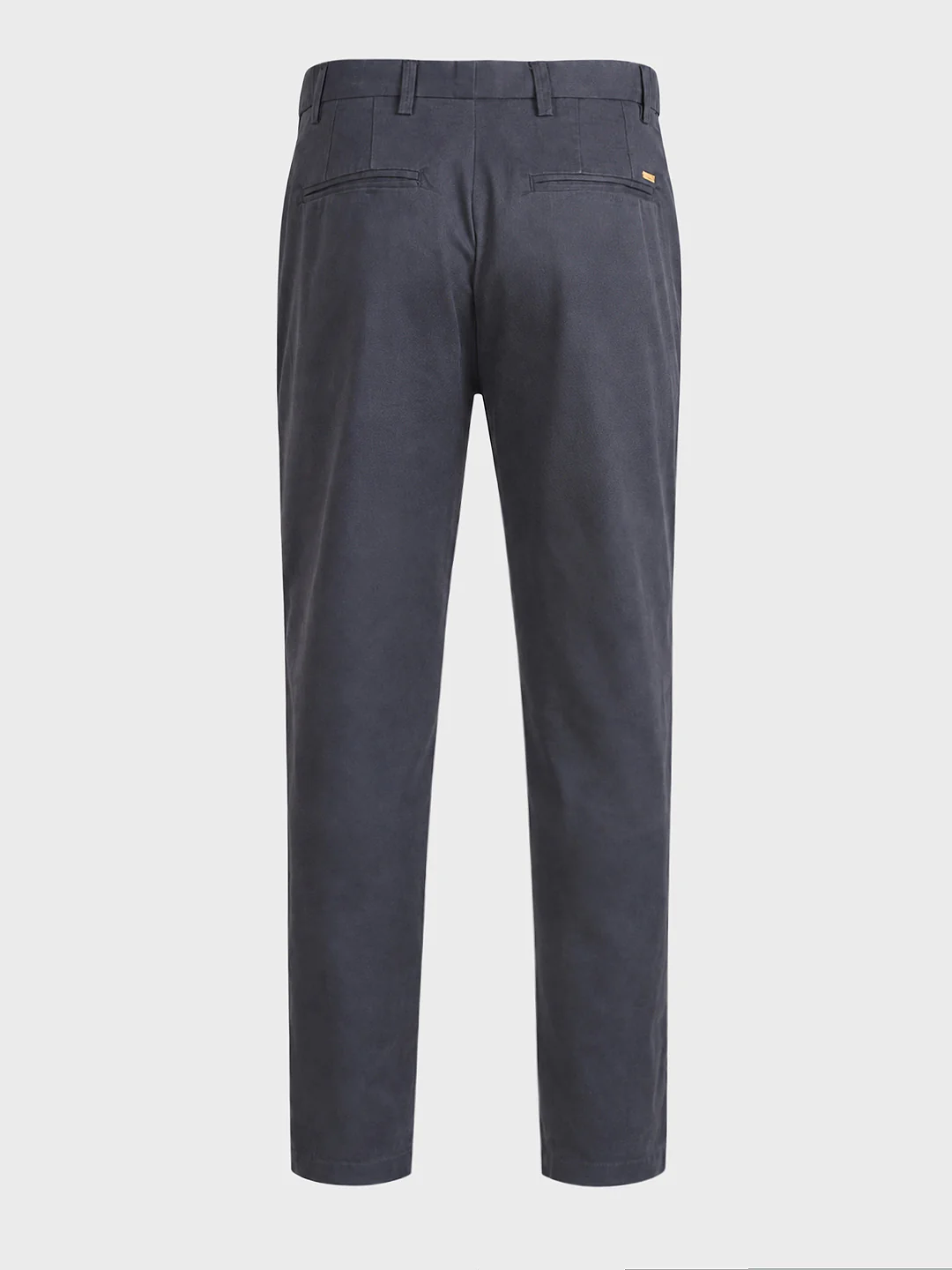 Men's Grey Slim Fit Solid Casual Chinos - Image 8