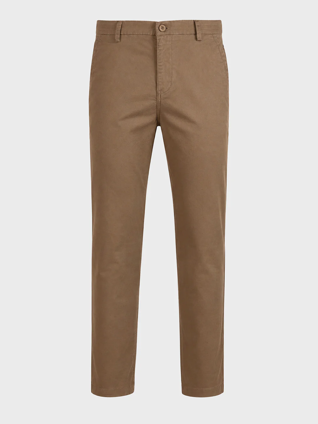 Men's Khaki Regular Fit Solid Casual Chinos - Image 7