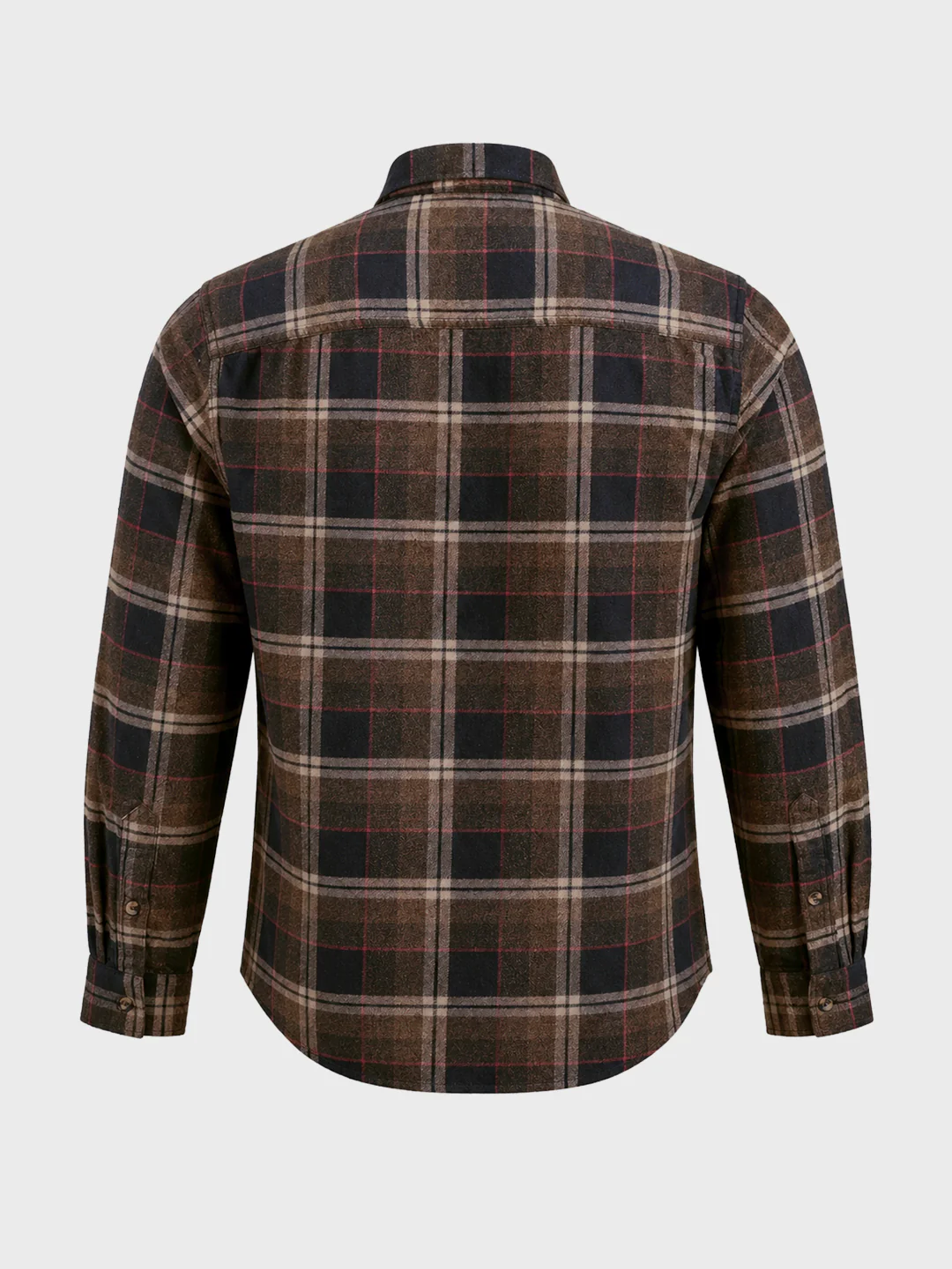 Men's Khaki Slim Fit Checkered Casual Shirt - Image 7