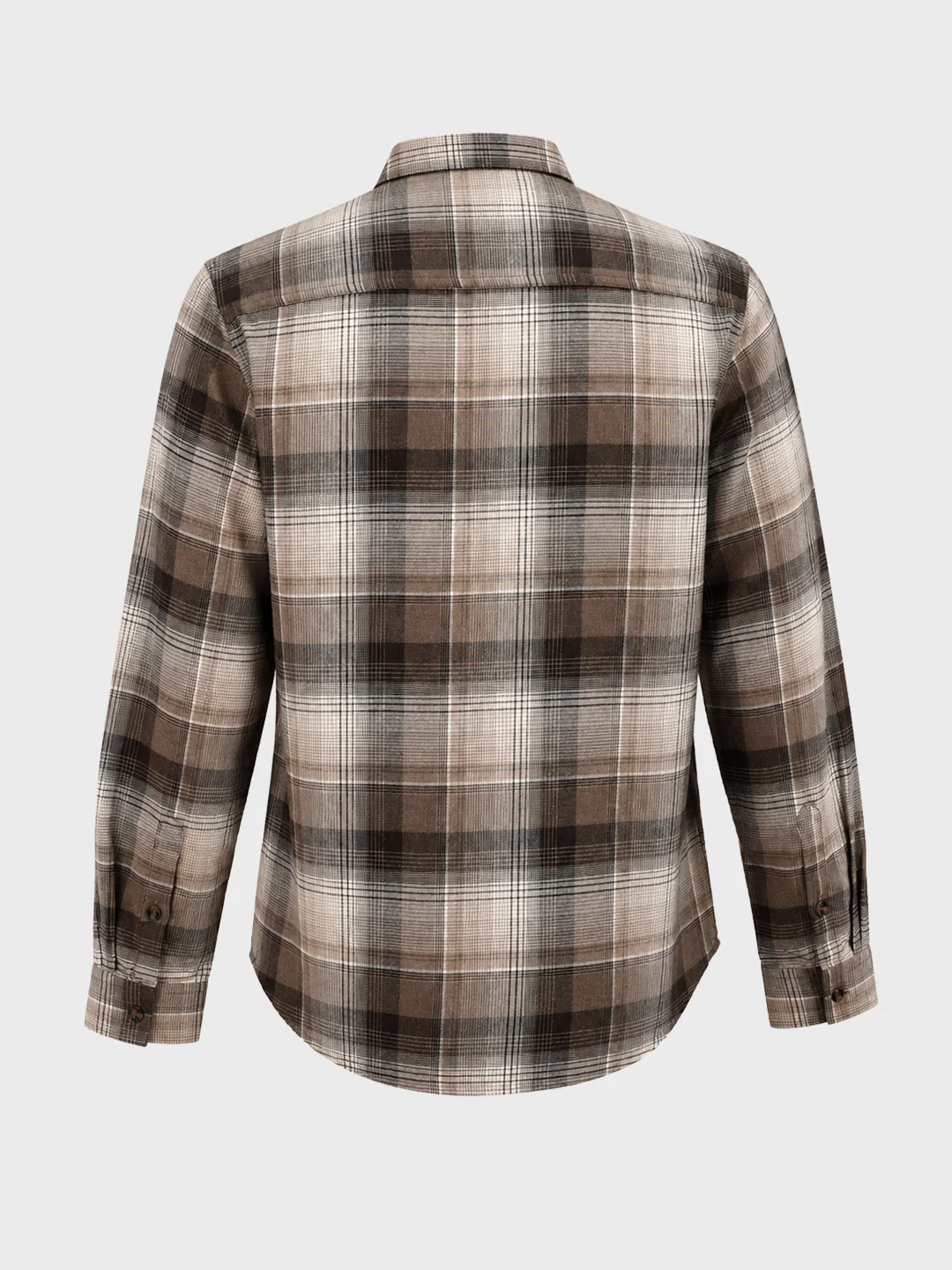 Men's Khaki Slim Fit Checkered Casual Shirt - Image 7