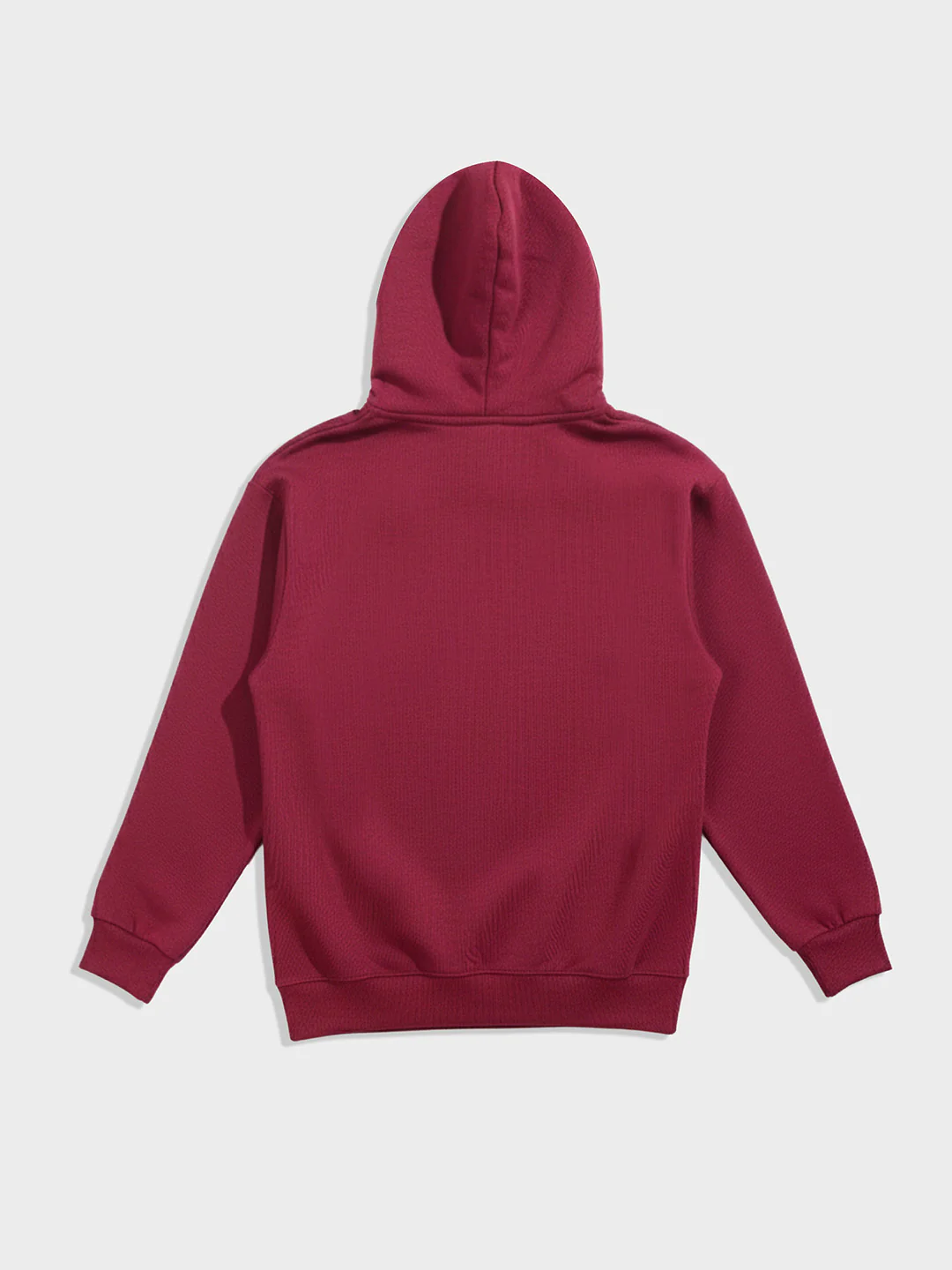 Men's Maroon Oversized Fit Embroided Casual Sweatshirt - Image 5