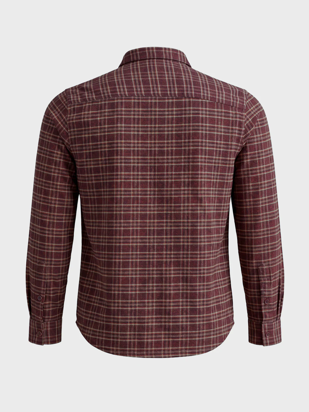 Men's Maroon Slim Fit Checkered Casual Shirt - Image 7