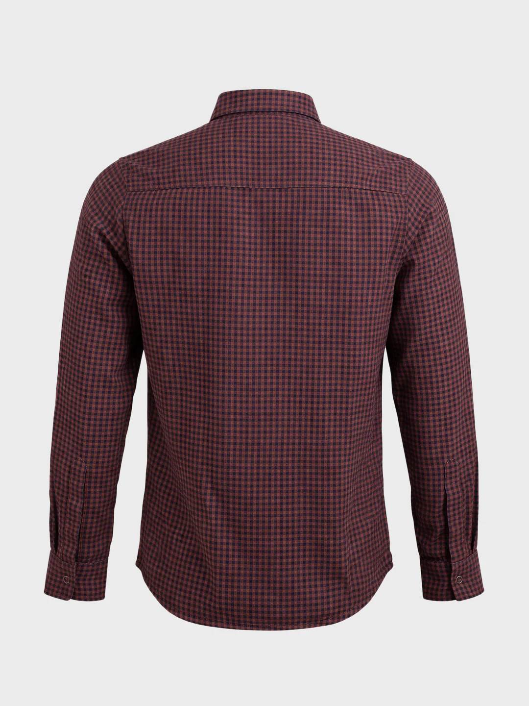 Men's Maroon Slim Fit Checkered Casual Shirt - Image 6