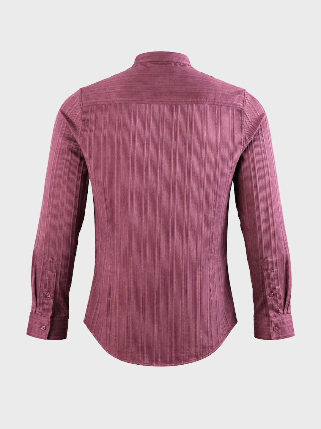 Men's Maroon Slim Fit Solid Casual Shirt - Image 7