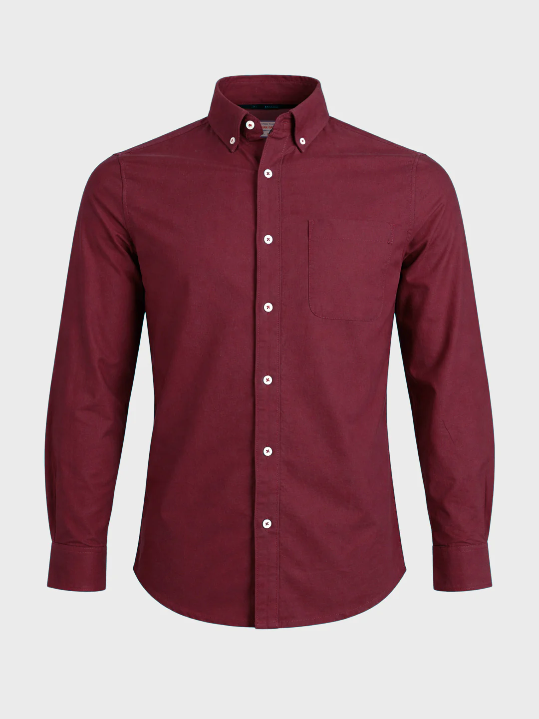 Men's Maroon Slim Fit Solid Casual Shirt - Image 6