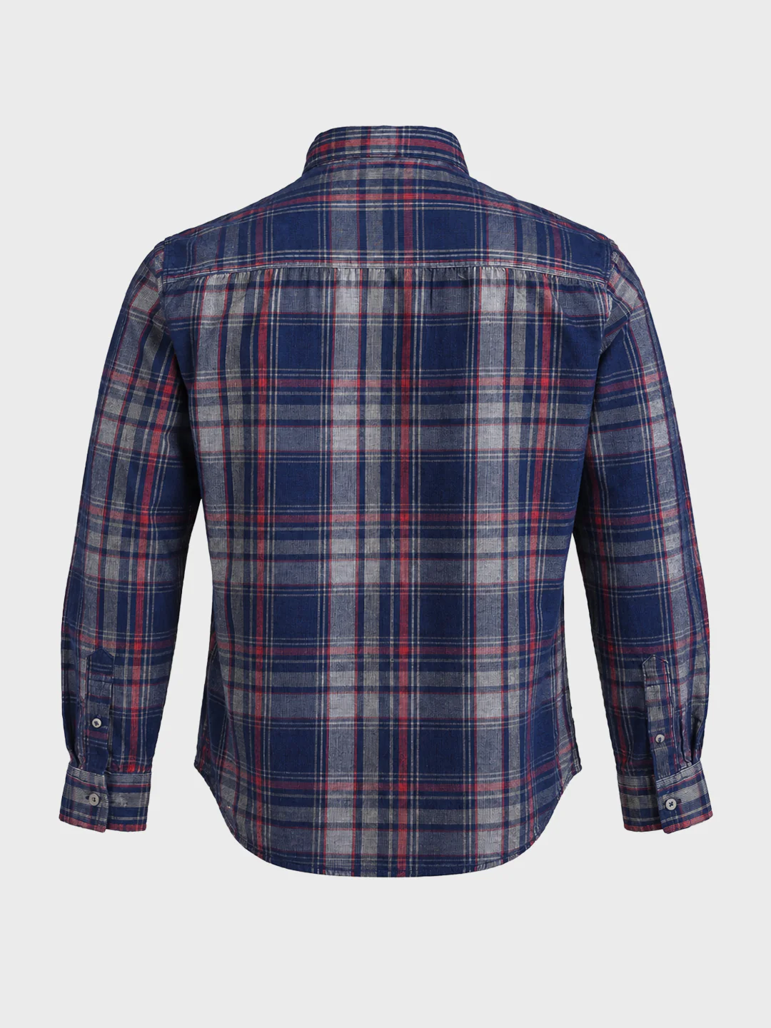 Men's Navy Blue Slim Fit Checkered Casual Shirt - Image 7