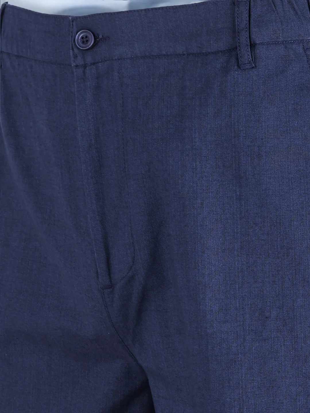 Men's Navy Regular Fit Solid Resort Wear Joggers - Image 3