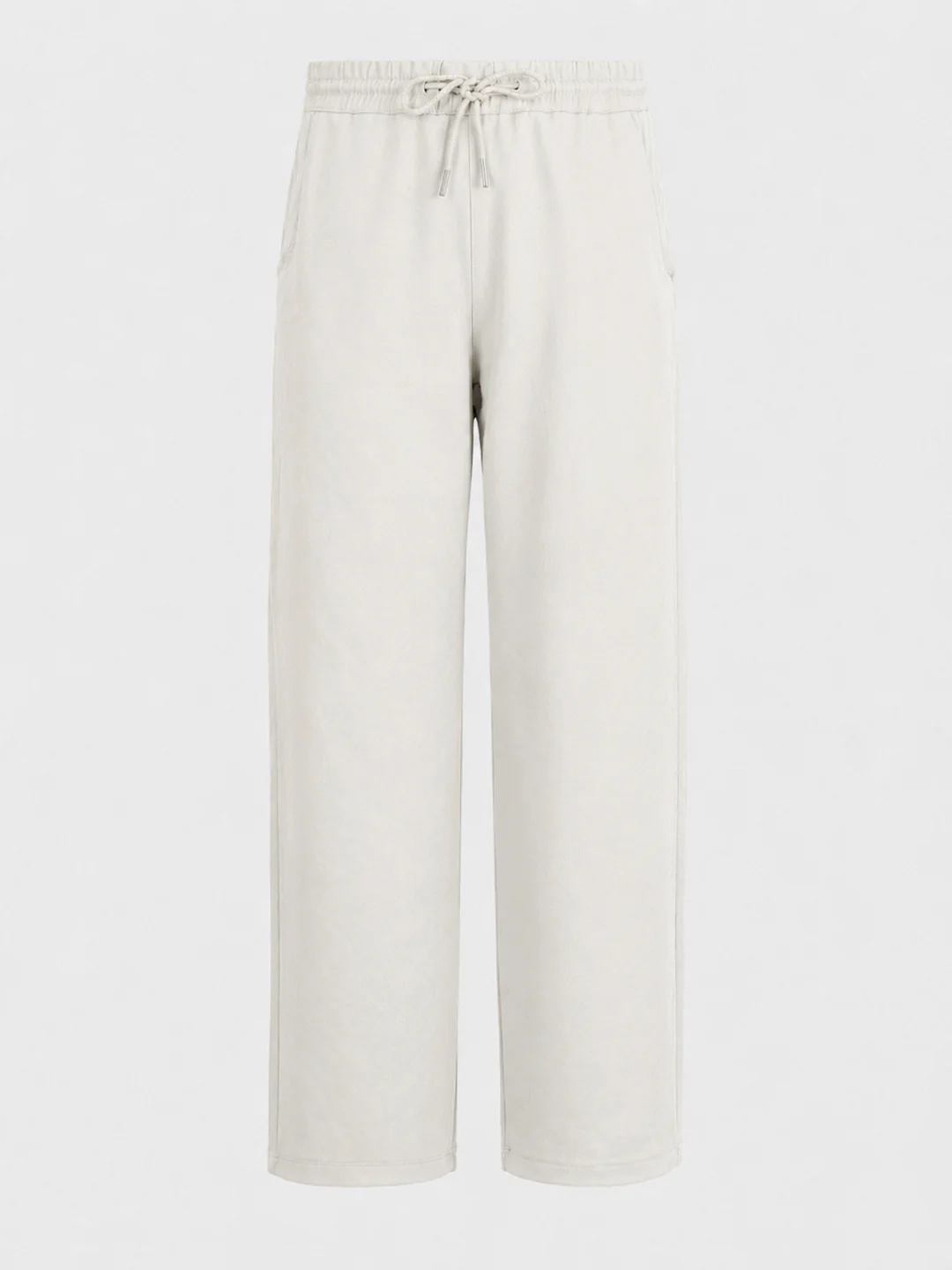 Men's Off White Relaxed Fit Solid Casual Joggers - Image 7