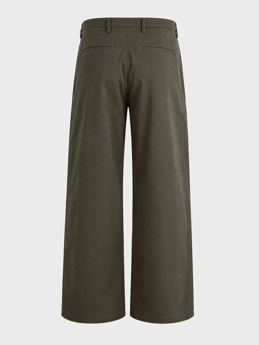 Men's Olive Baggy Fit Solid Utility Trousers - Image 8