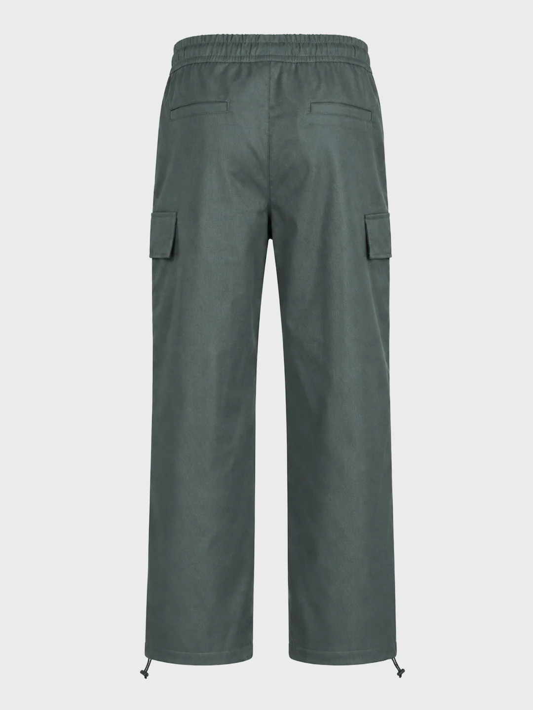 Men's Olive Relaxed Fit Solid Utility Joggers - Image 8