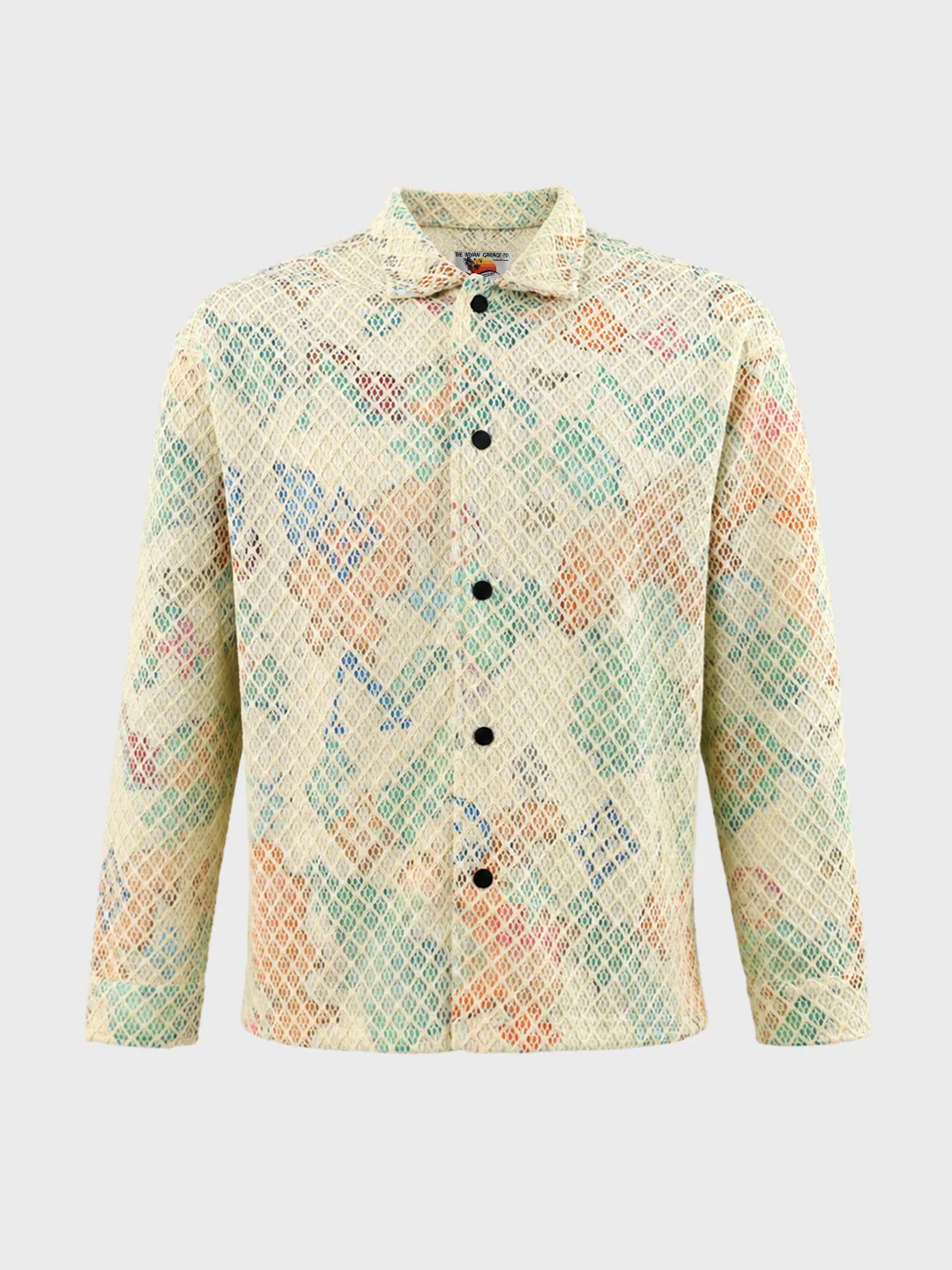 Men's Cream Regular Fit Solid Casual Shirts - Image 6