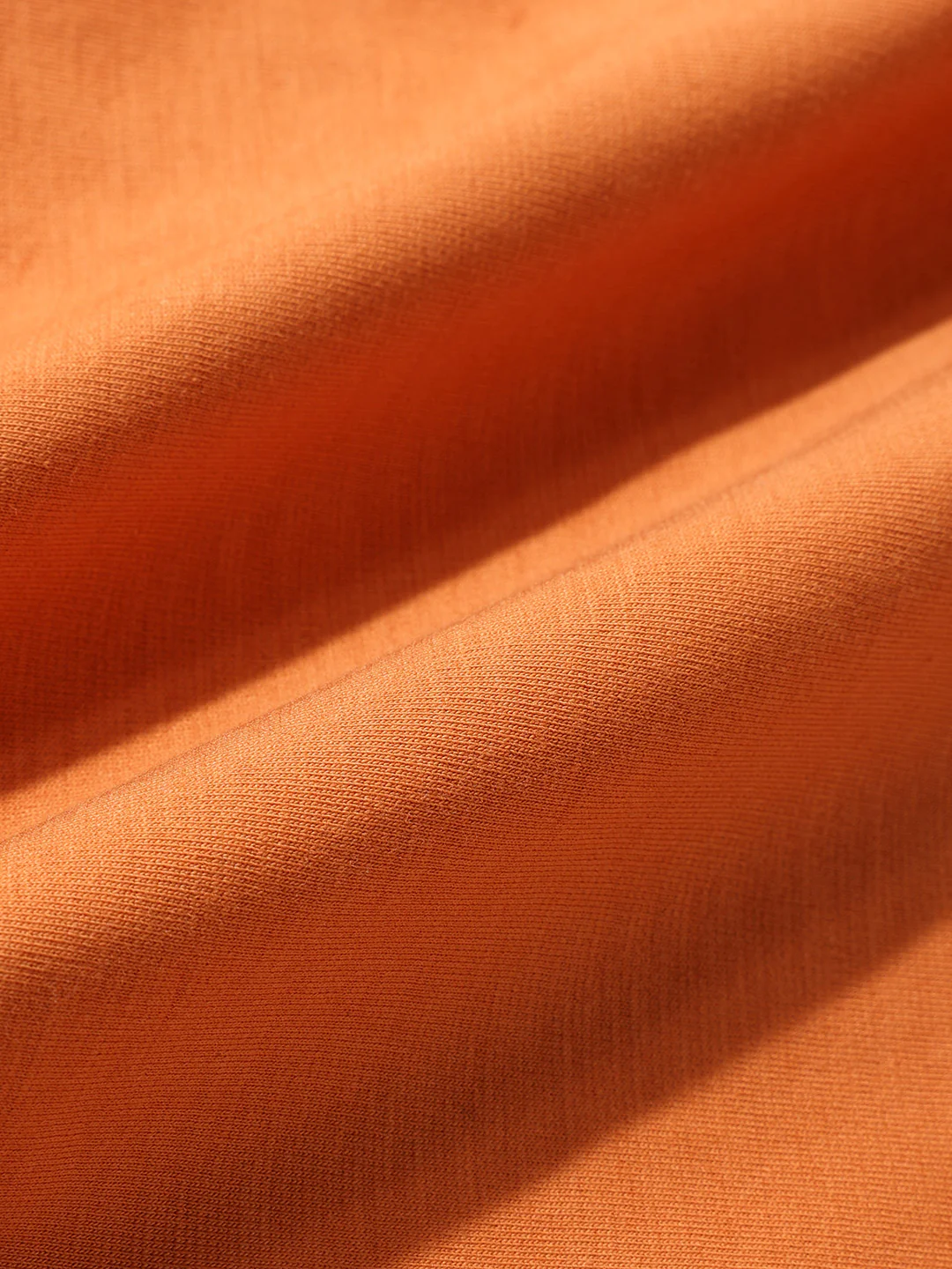 Men's Orange Relaxed Fit Embroided 240 GSM Casual T-Shirt - Image 8
