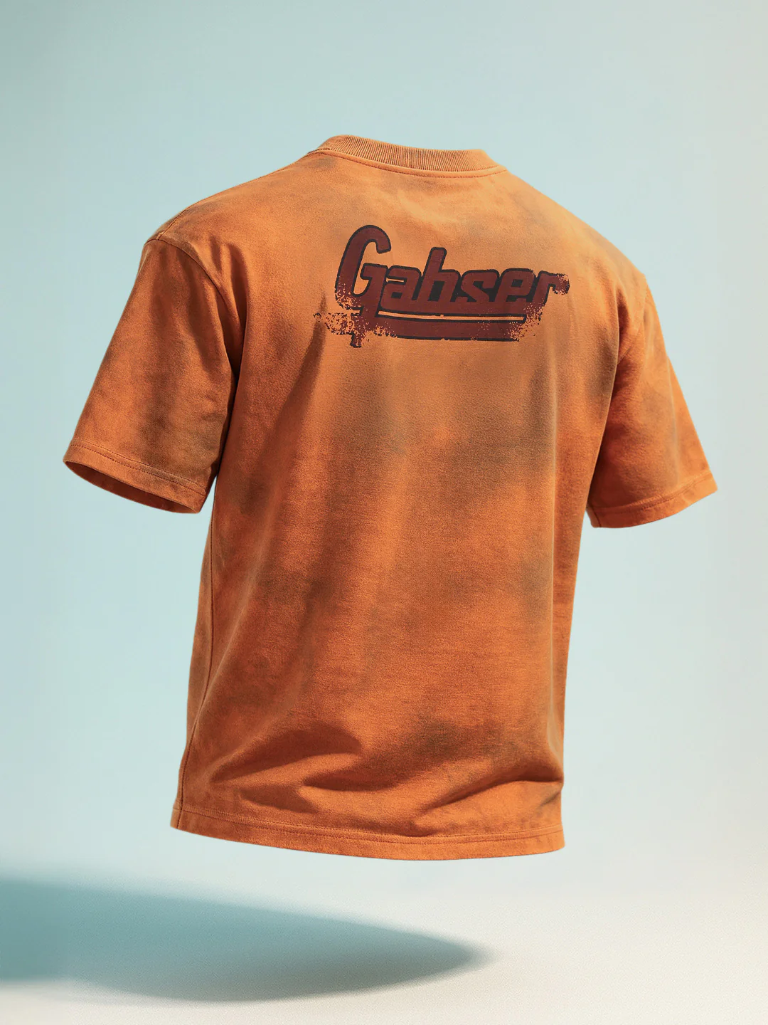 Men's Orange Relaxed Fit Graphic Printed 240 GSM Casual T-Shirt - Image 10
