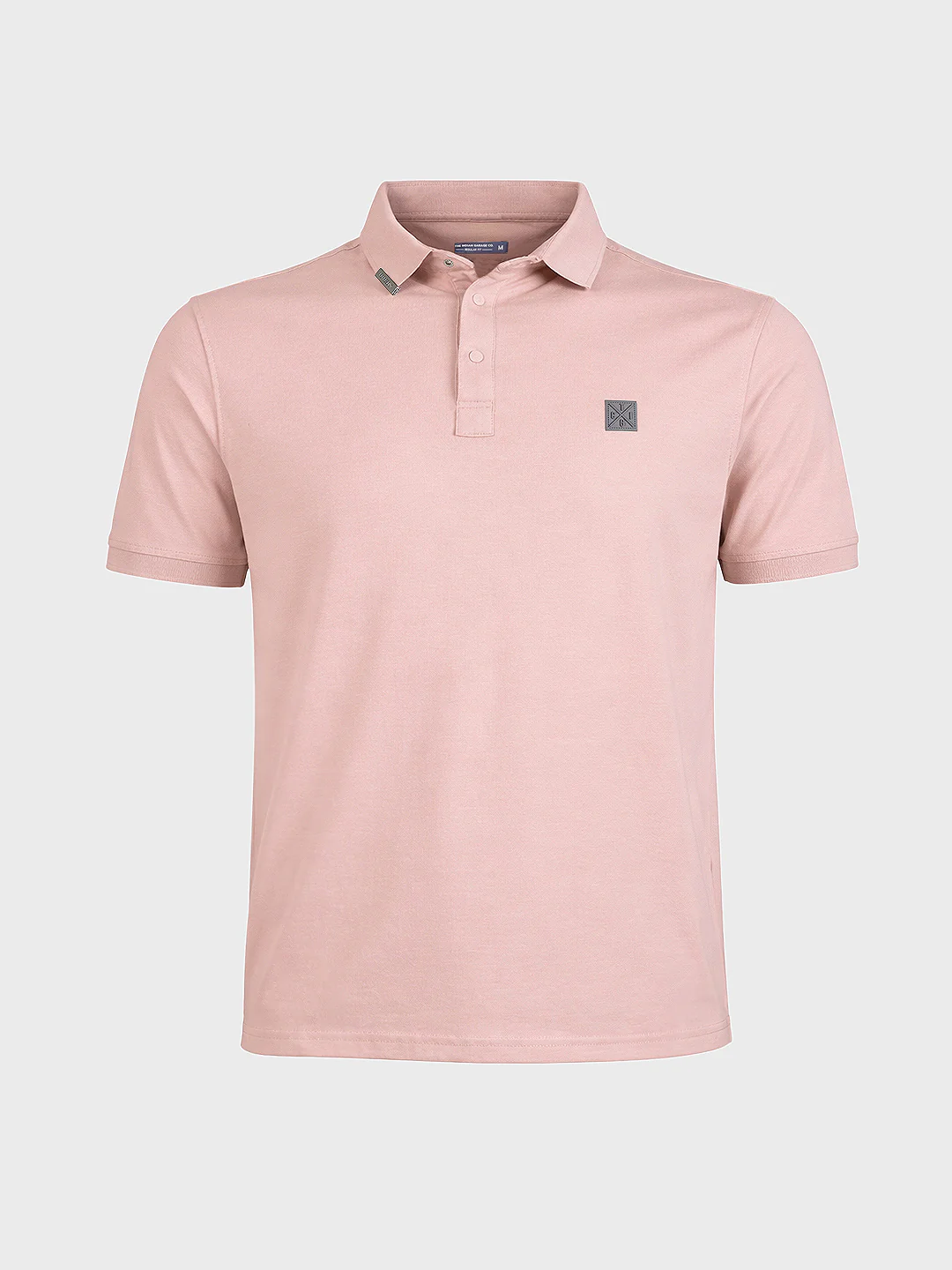 Men's Pink Regular Fit Printed Casual Polo T-Shirt - Image 6