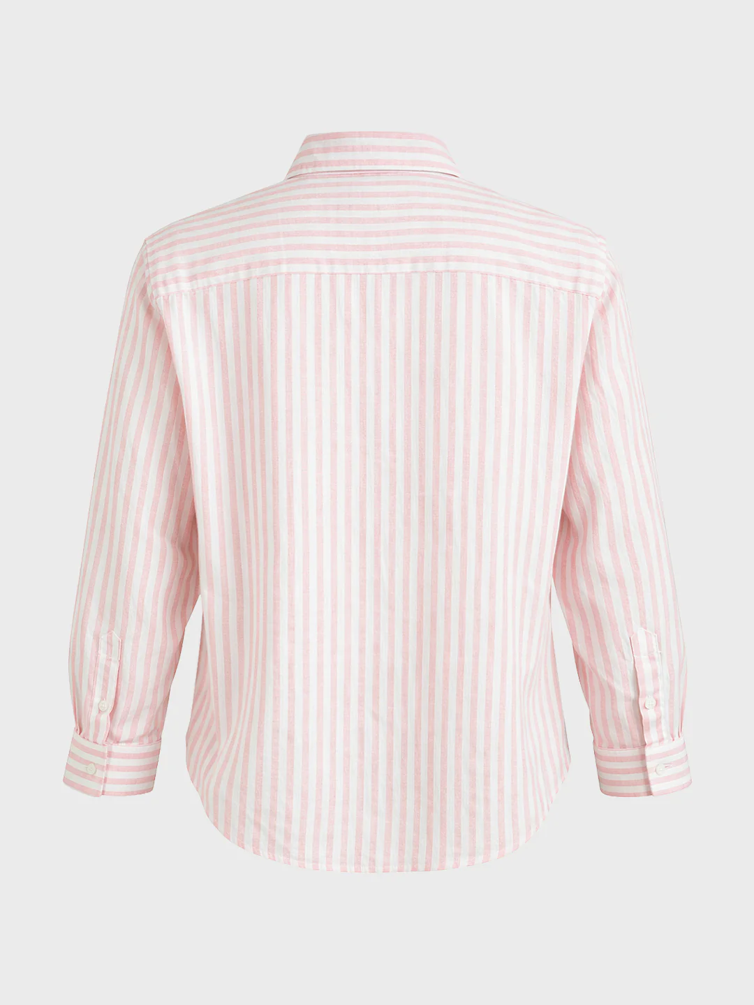 Men's Pink Super Relaxed Fit Vertical Stripes Casual Shirt - Image 7