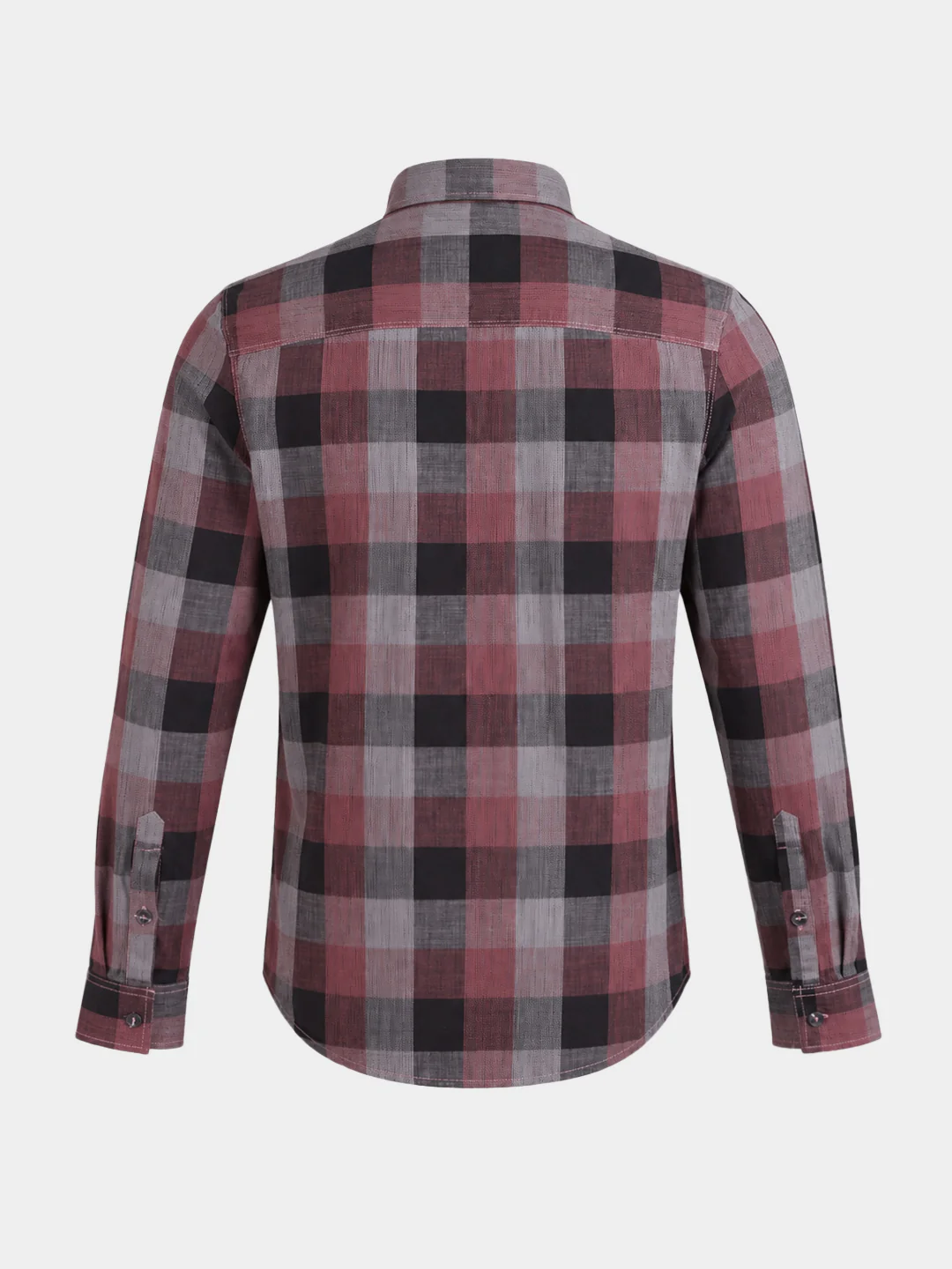 Men's Pink Slim Fit Checkered Casual Shirts - Image 7