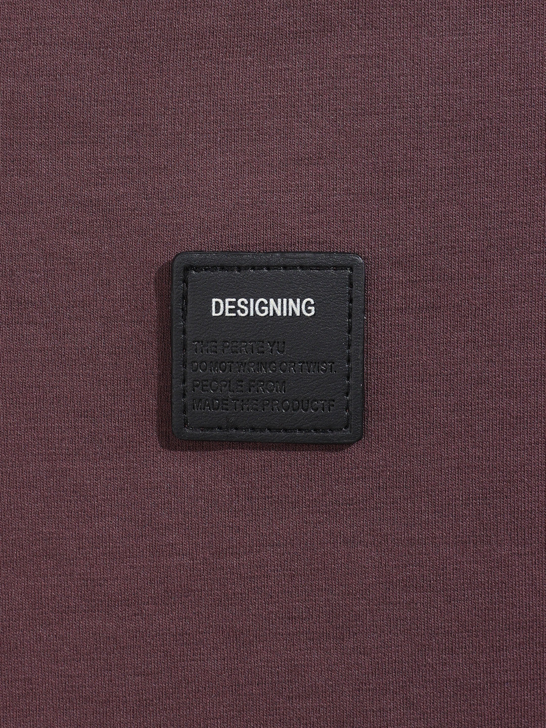 Men's Purple Relaxed Fit Embroided 240 GSM Casual T-Shirt - Image 6